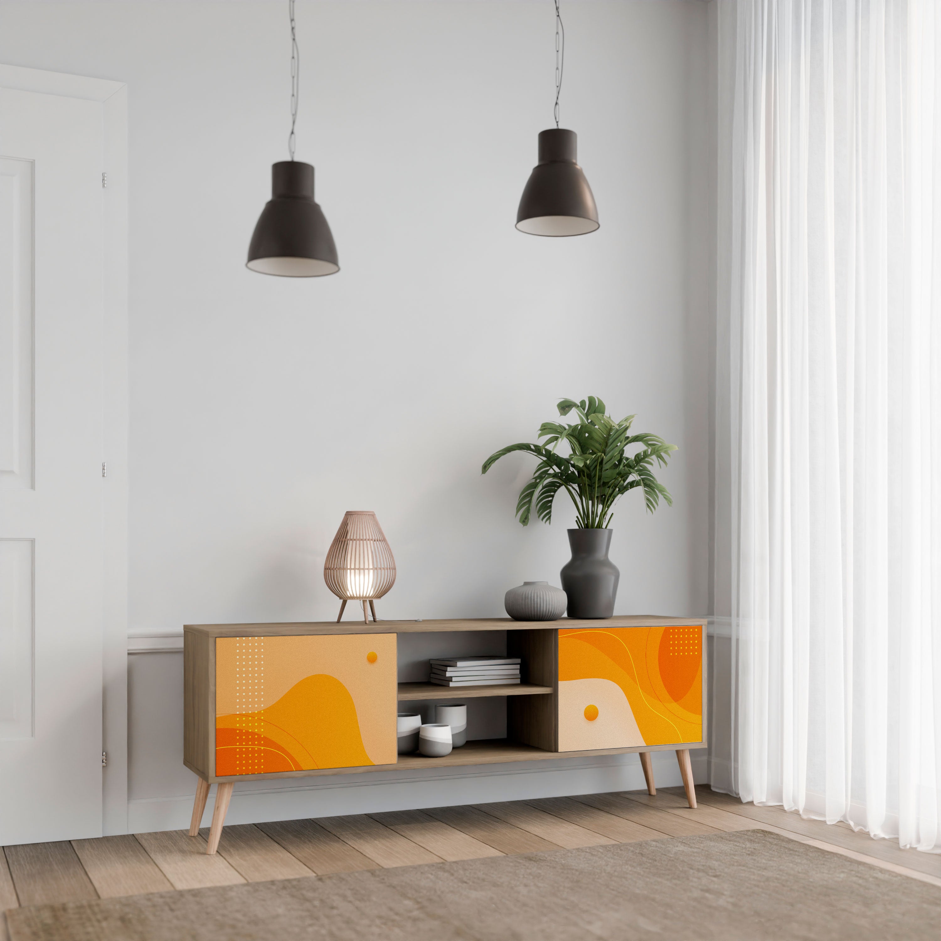 ORANGE ARRANGEMENT Szafka RTV 2-drzwiowa