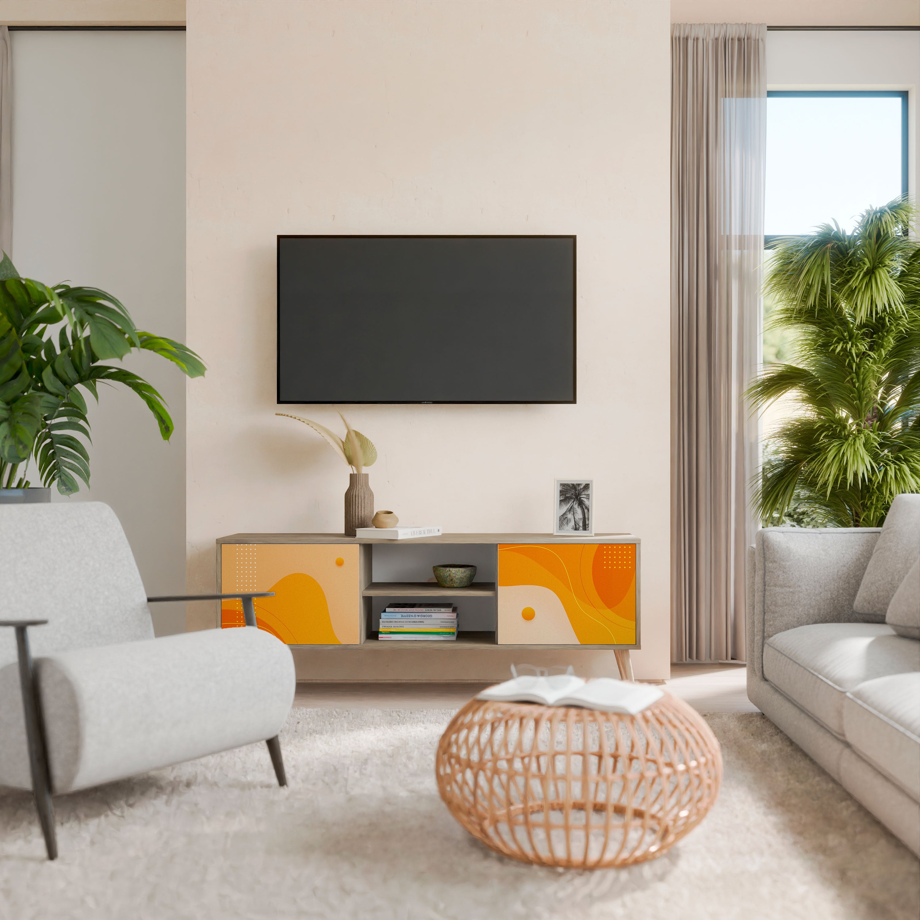 ORANGE ARRANGEMENT Szafka RTV 2-drzwiowa