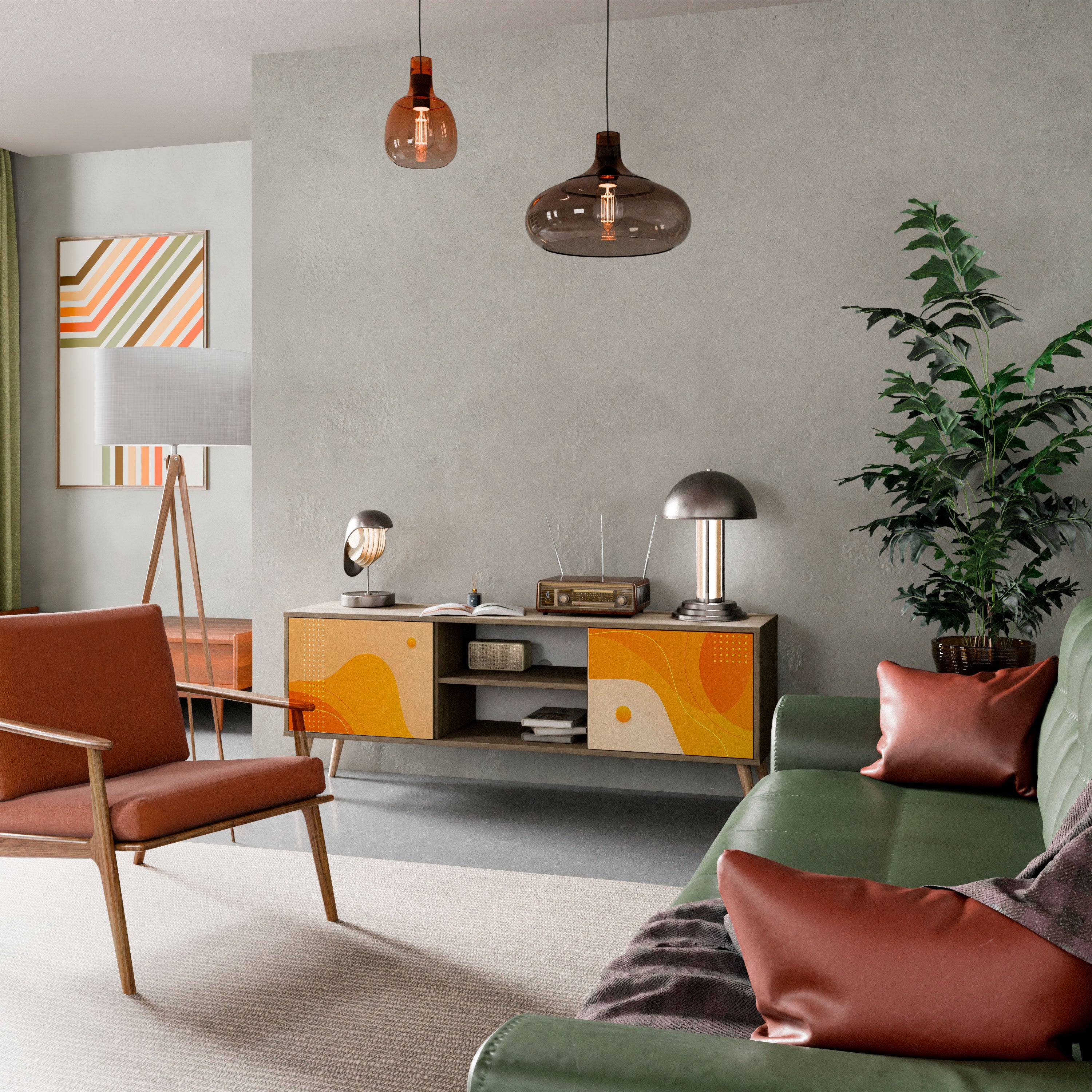 ORANGE ARRANGEMENT Szafka RTV 2-drzwiowa