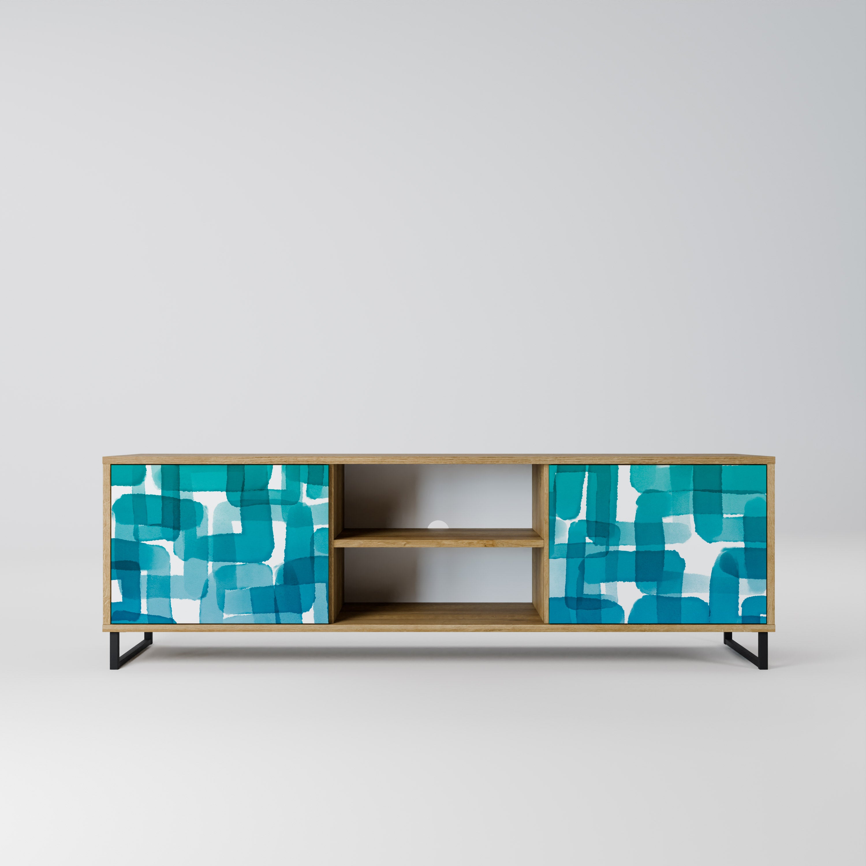 TURQUOISE RECTANGLES Szafka RTV 2-drzwiowa