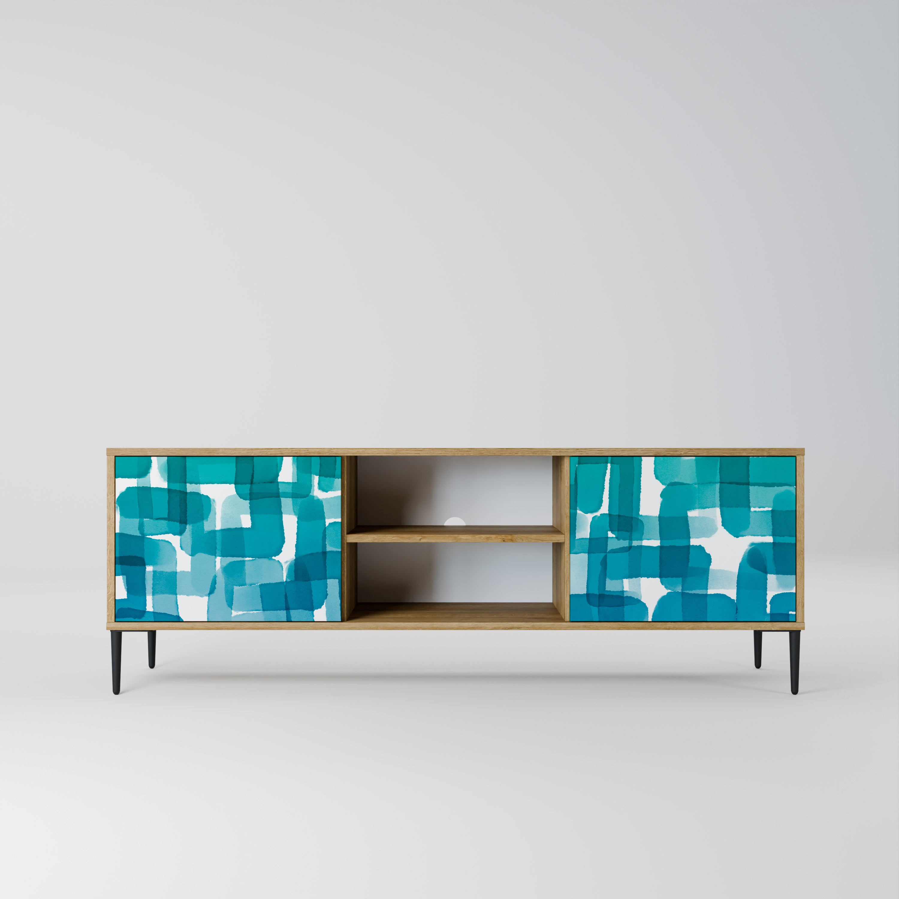 TURQUOISE RECTANGLES Szafka RTV 2-drzwiowa