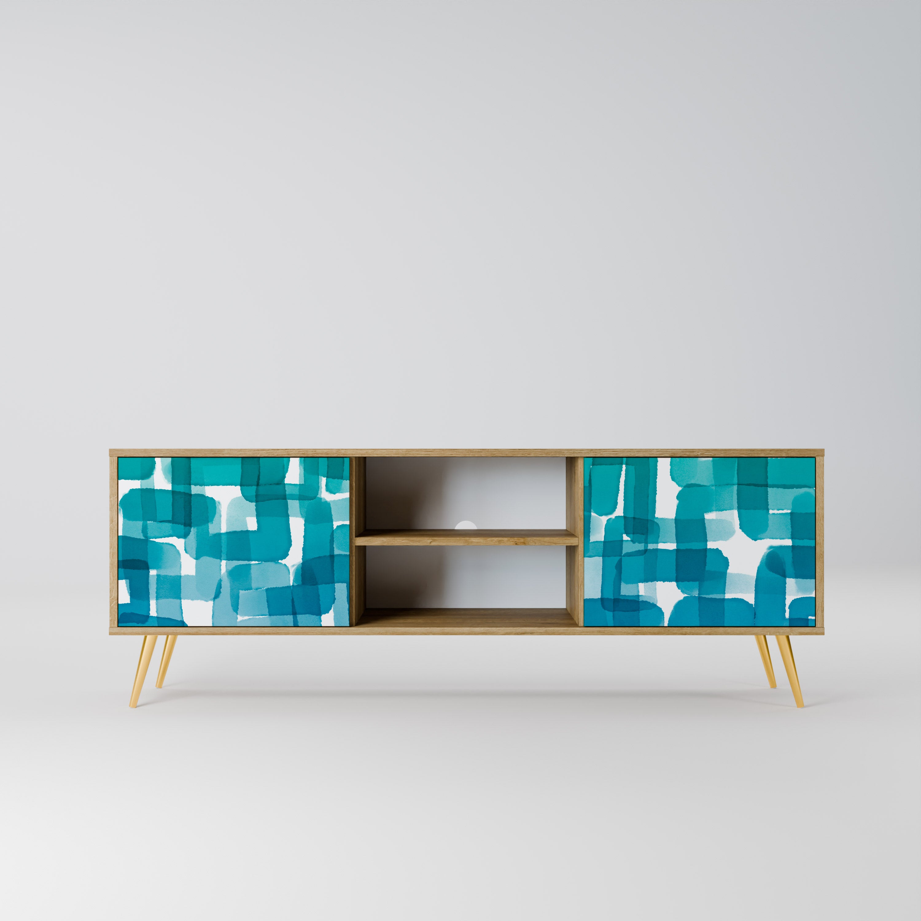 TURQUOISE RECTANGLES Szafka RTV 2-drzwiowa