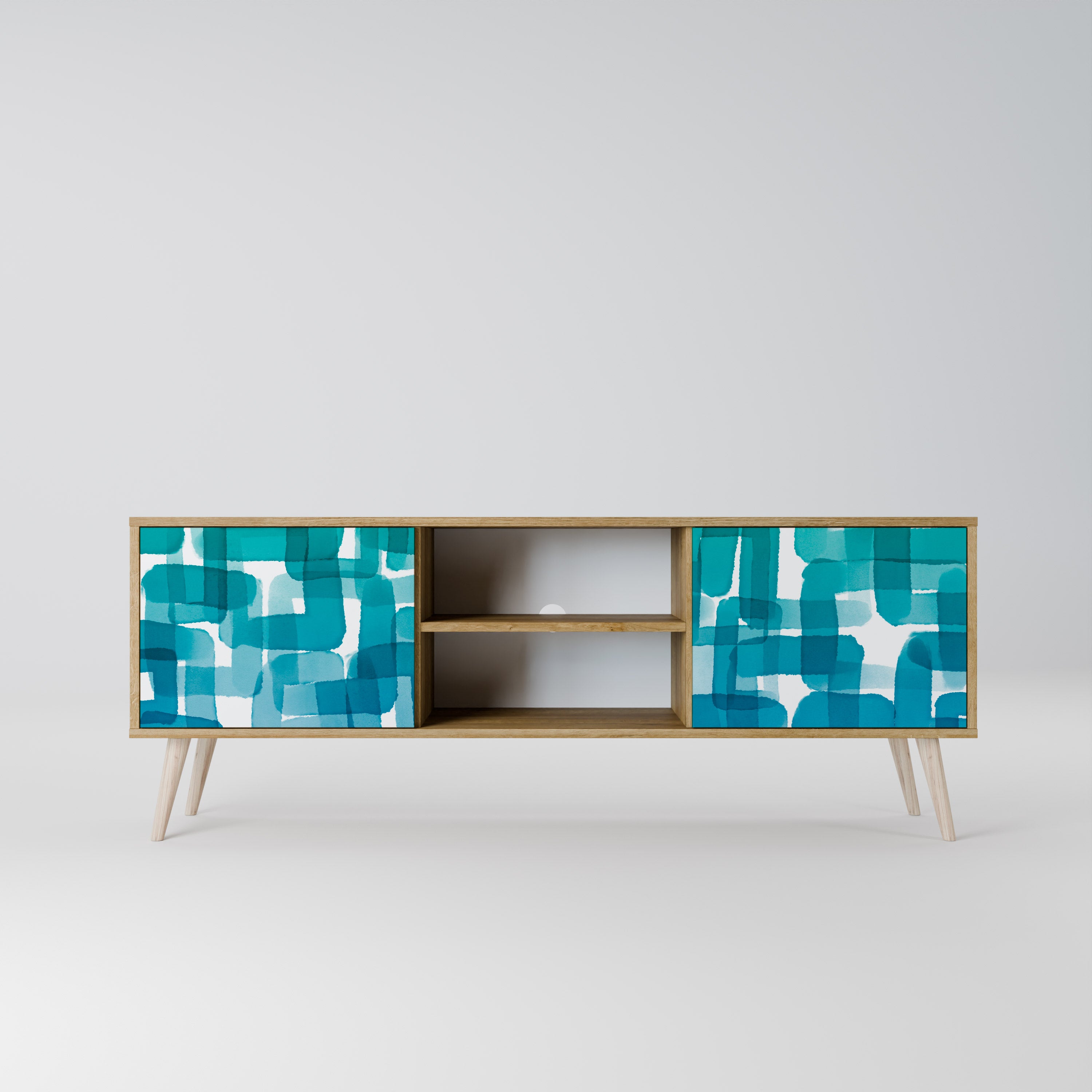 TURQUOISE RECTANGLES Szafka RTV 2-drzwiowa