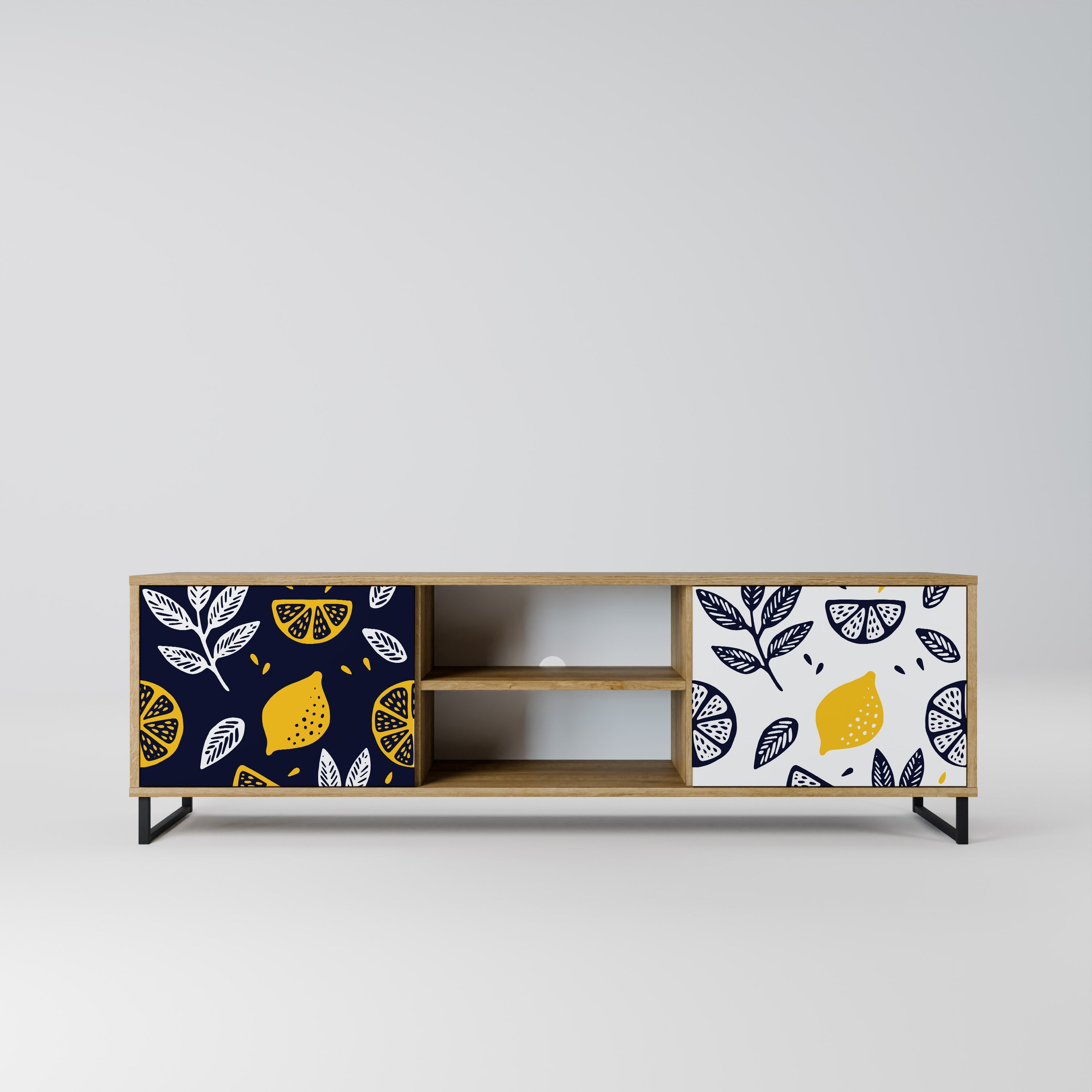 CITRUS BLACK AND WHITE Szafka RTV 2-drzwiowa