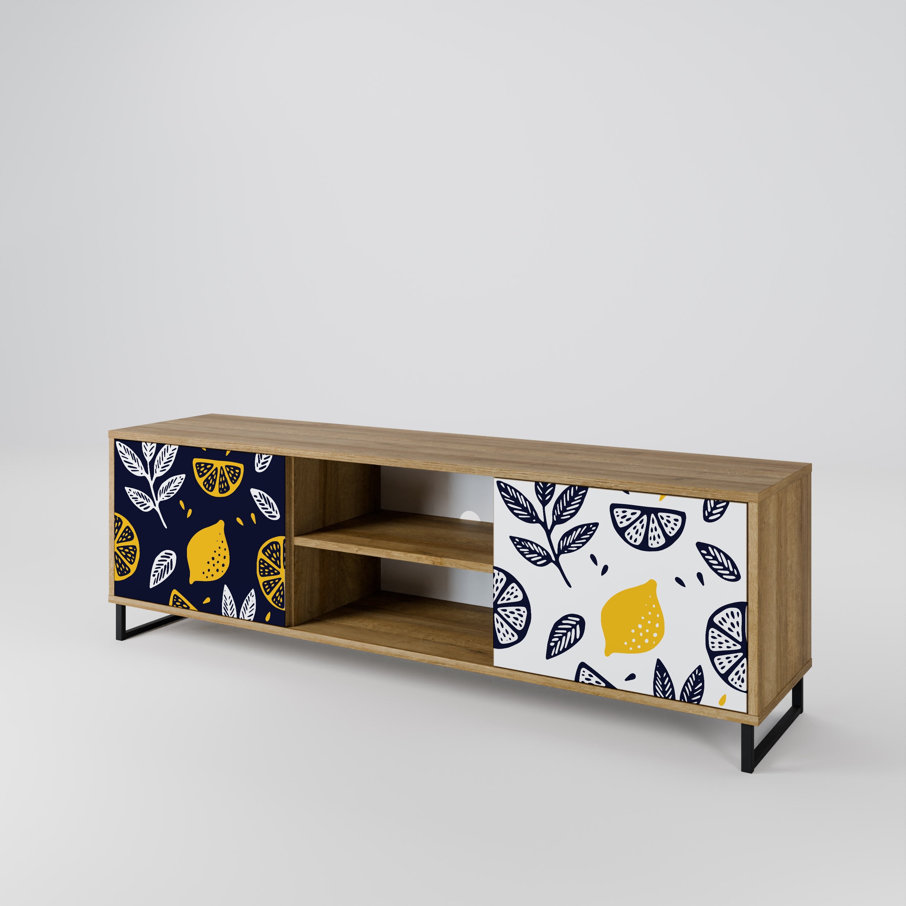 CITRUS BLACK AND WHITE Szafka RTV 2-drzwiowa