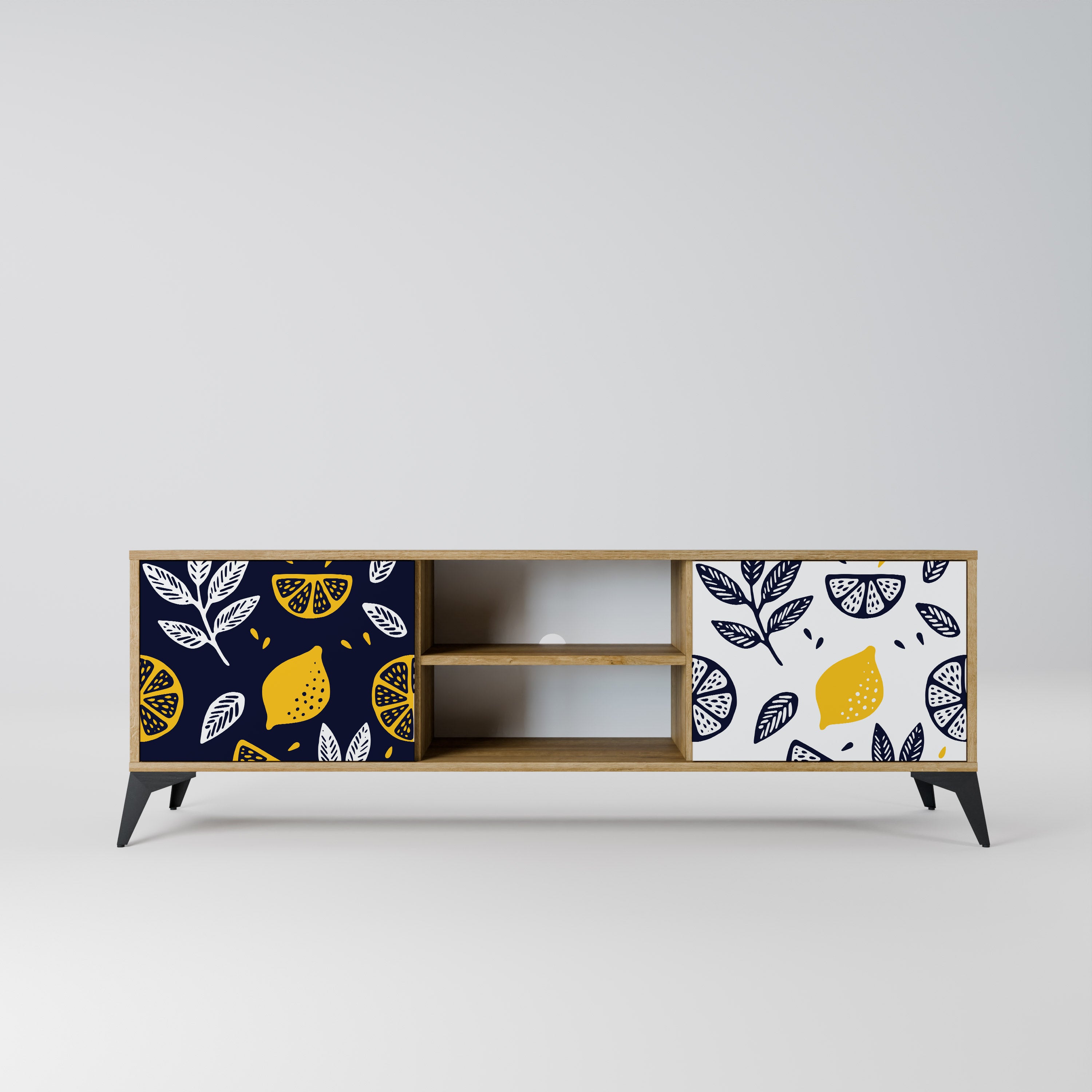 CITRUS BLACK AND WHITE Szafka RTV 2-drzwiowa