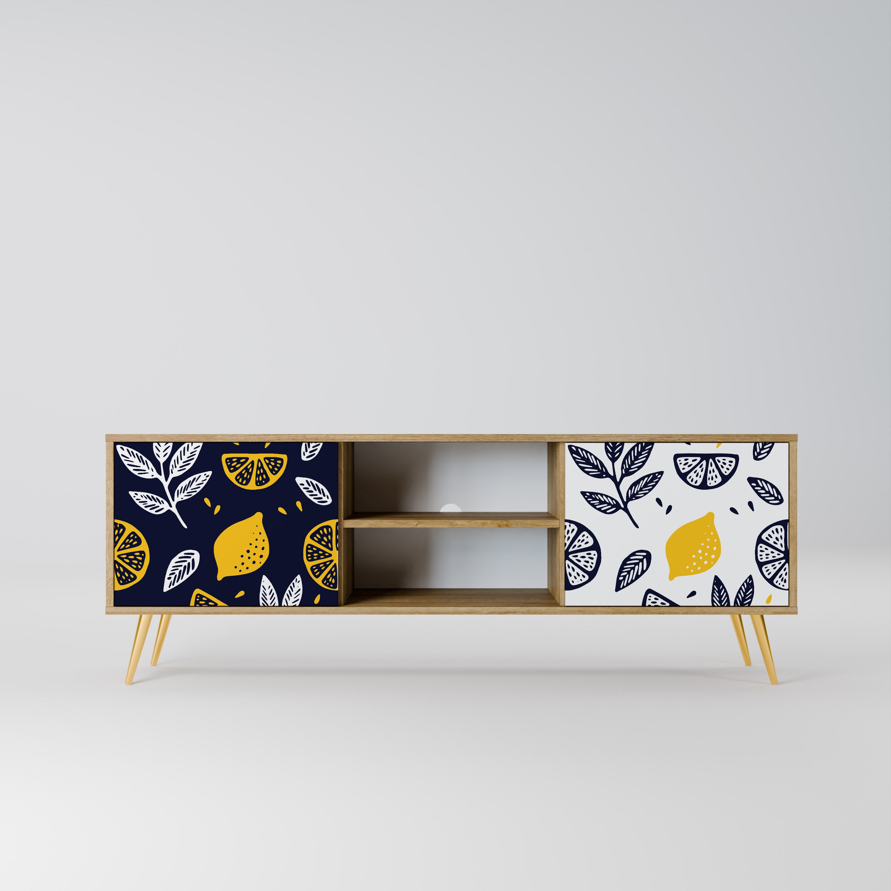 CITRUS BLACK AND WHITE Szafka RTV 2-drzwiowa