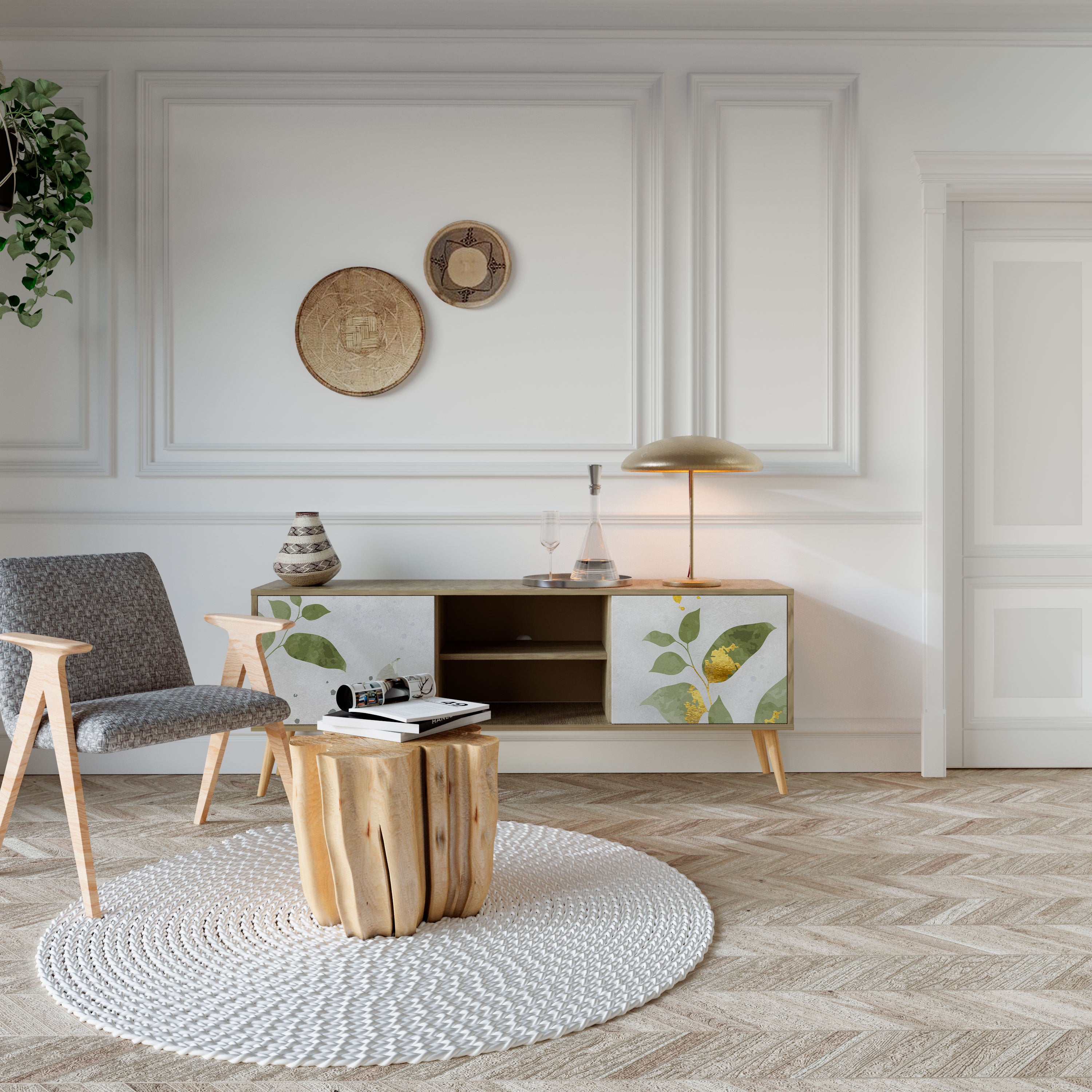 ELEGANT BOTANICS Szafka RTV 2-drzwiowa