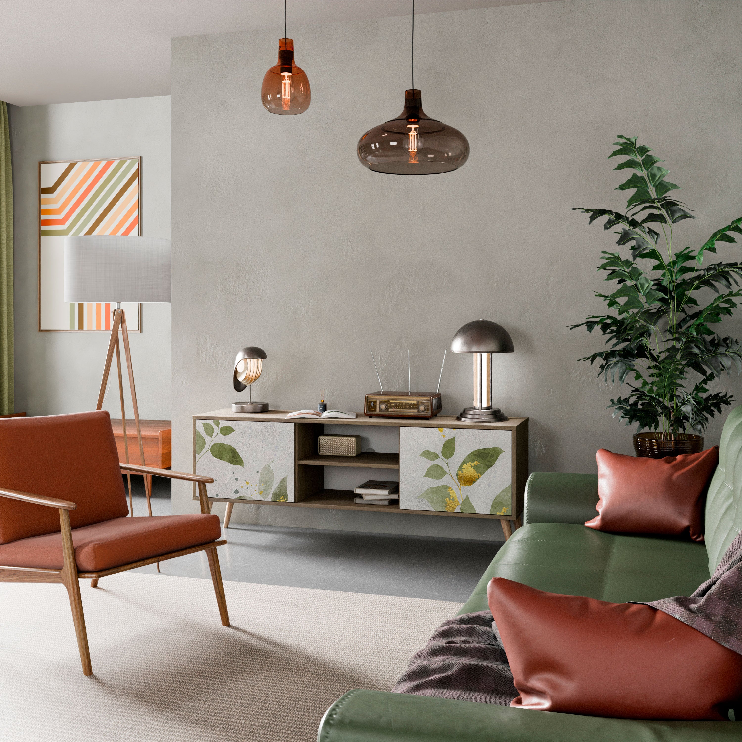 ELEGANT BOTANICS Szafka RTV 2-drzwiowa