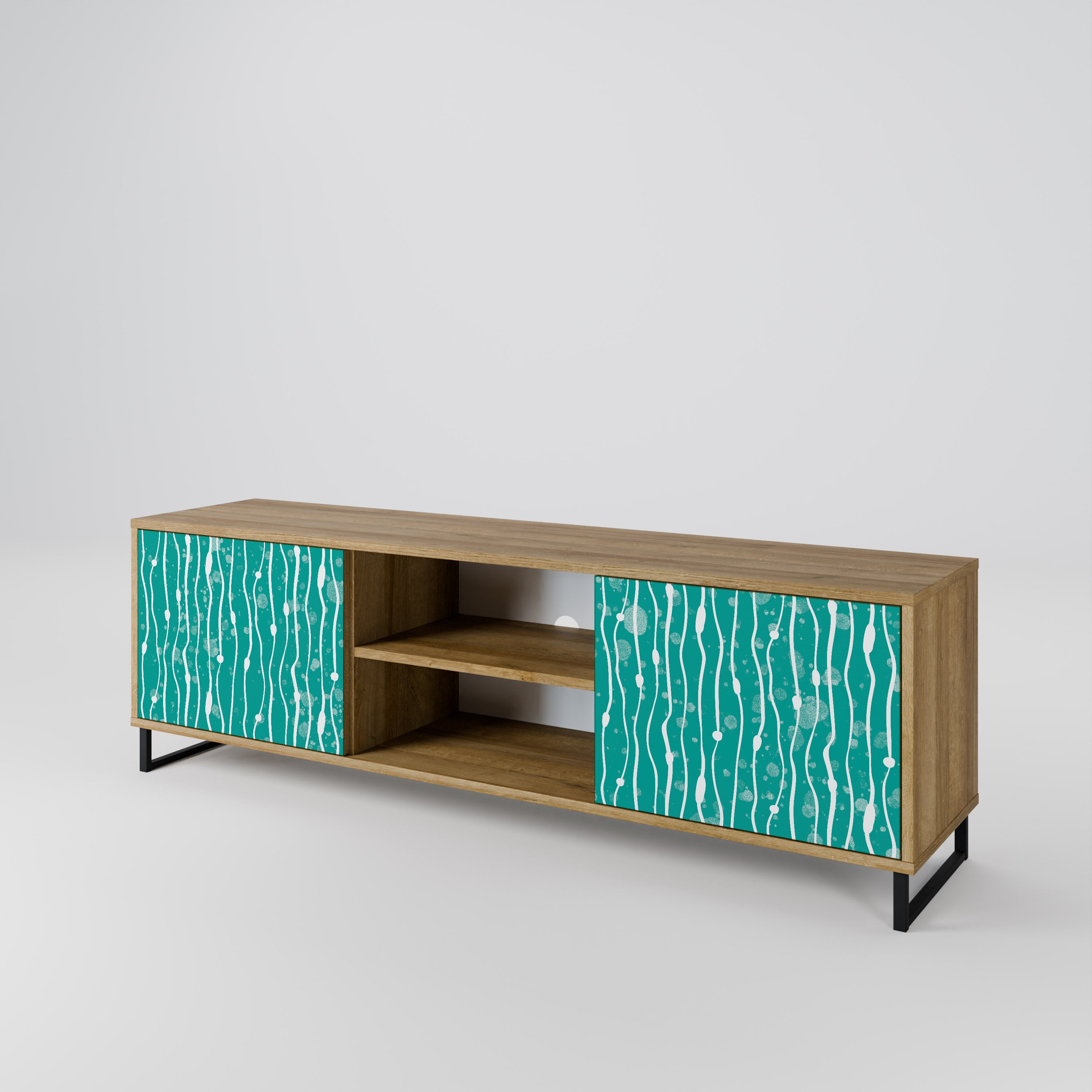 TURQUOISE RAIN Szafka RTV 2-drzwiowa