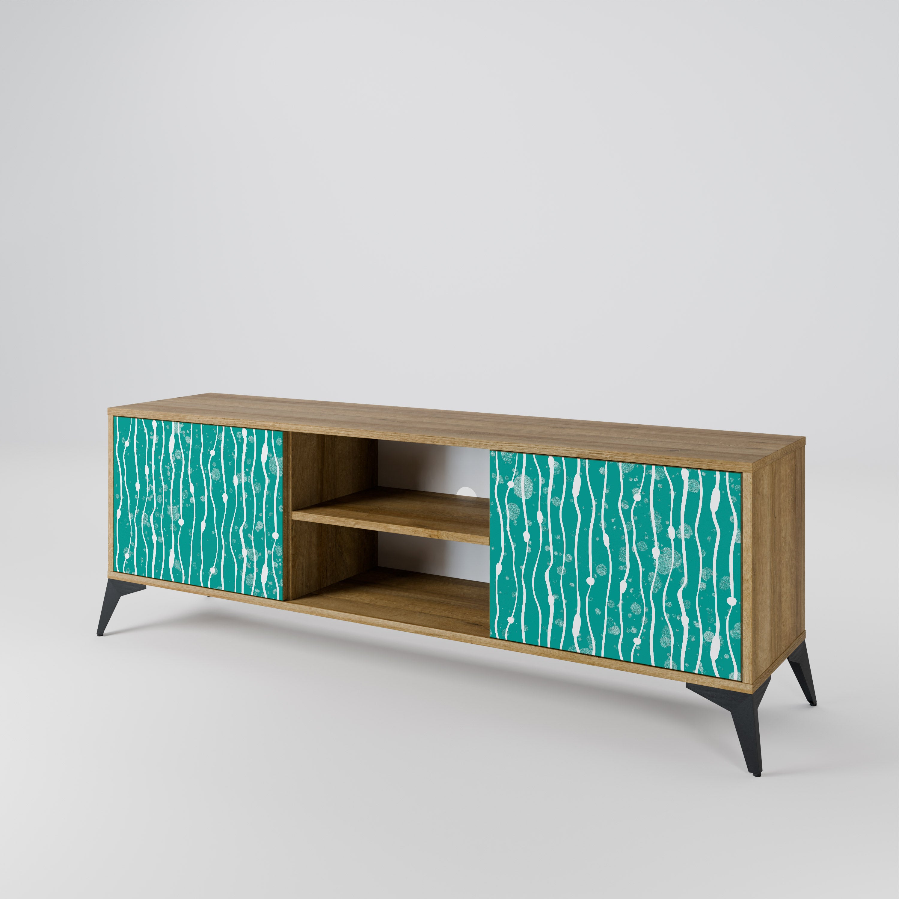 TURQUOISE RAIN Szafka RTV 2-drzwiowa