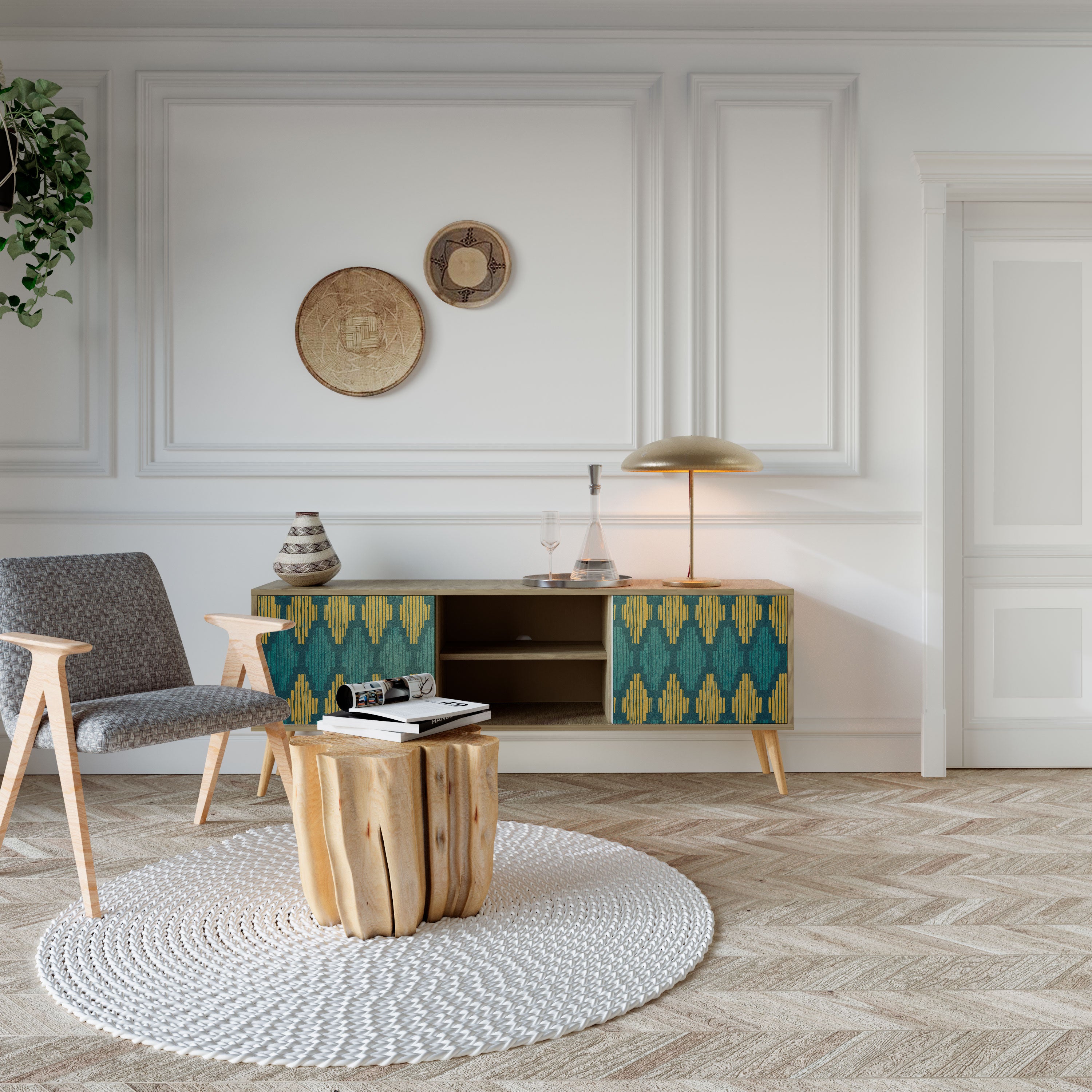 POLYGONS Szafka RTV 2-drzwiowa