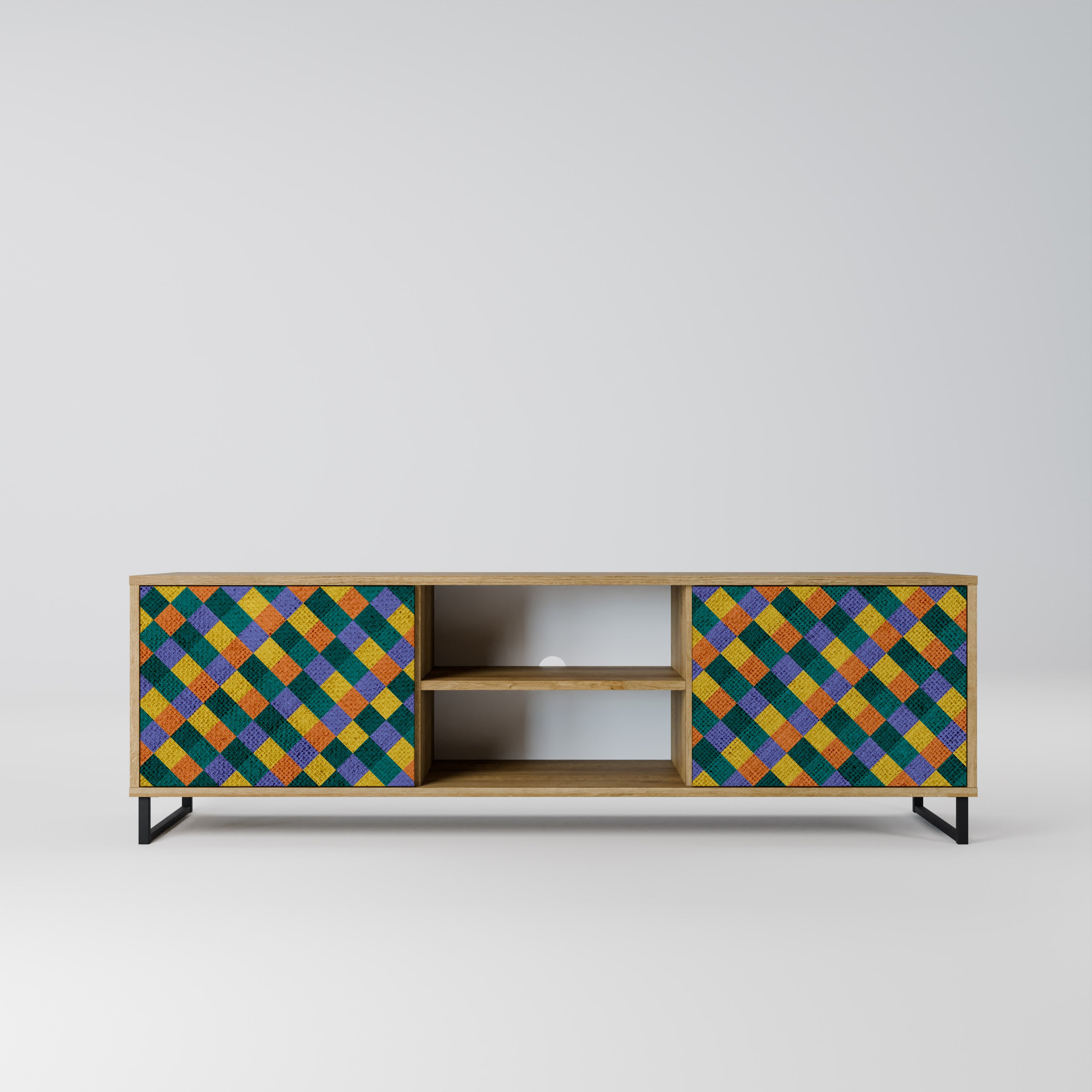 PAINTED SQUARES MIX Szafka RTV 2-drzwiowa