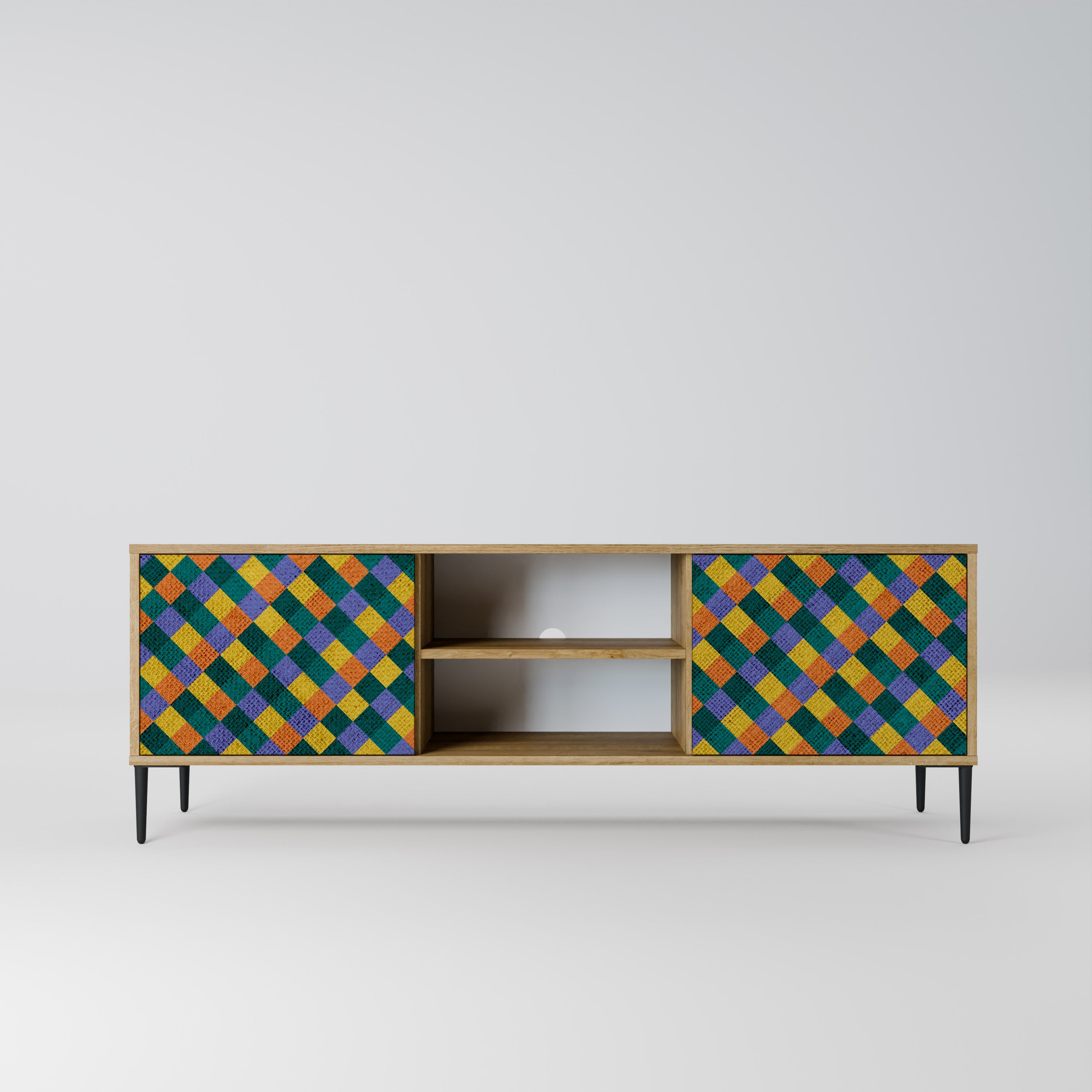 PAINTED SQUARES MIX Szafka RTV 2-drzwiowa