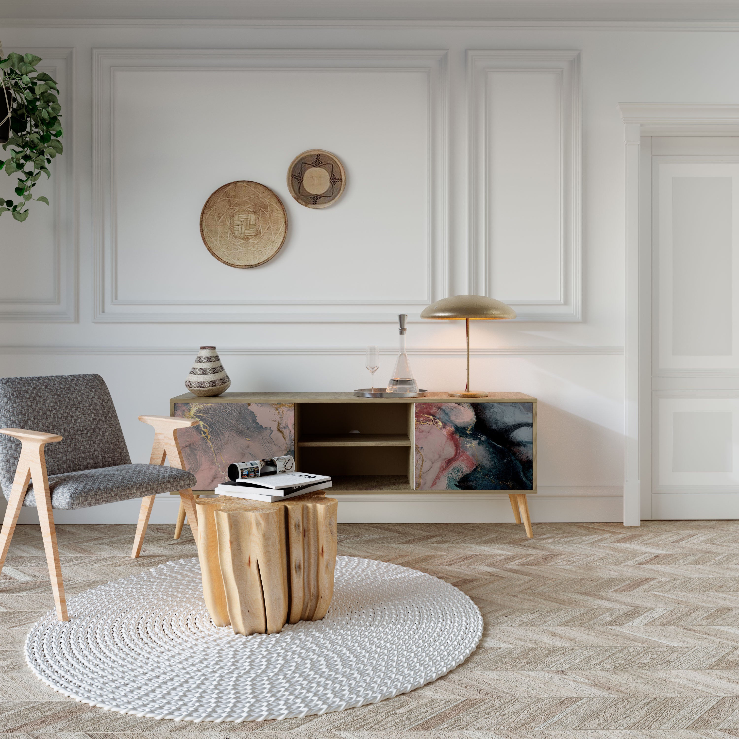 GILDED SWIRLS Szafka RTV 2-drzwiowa