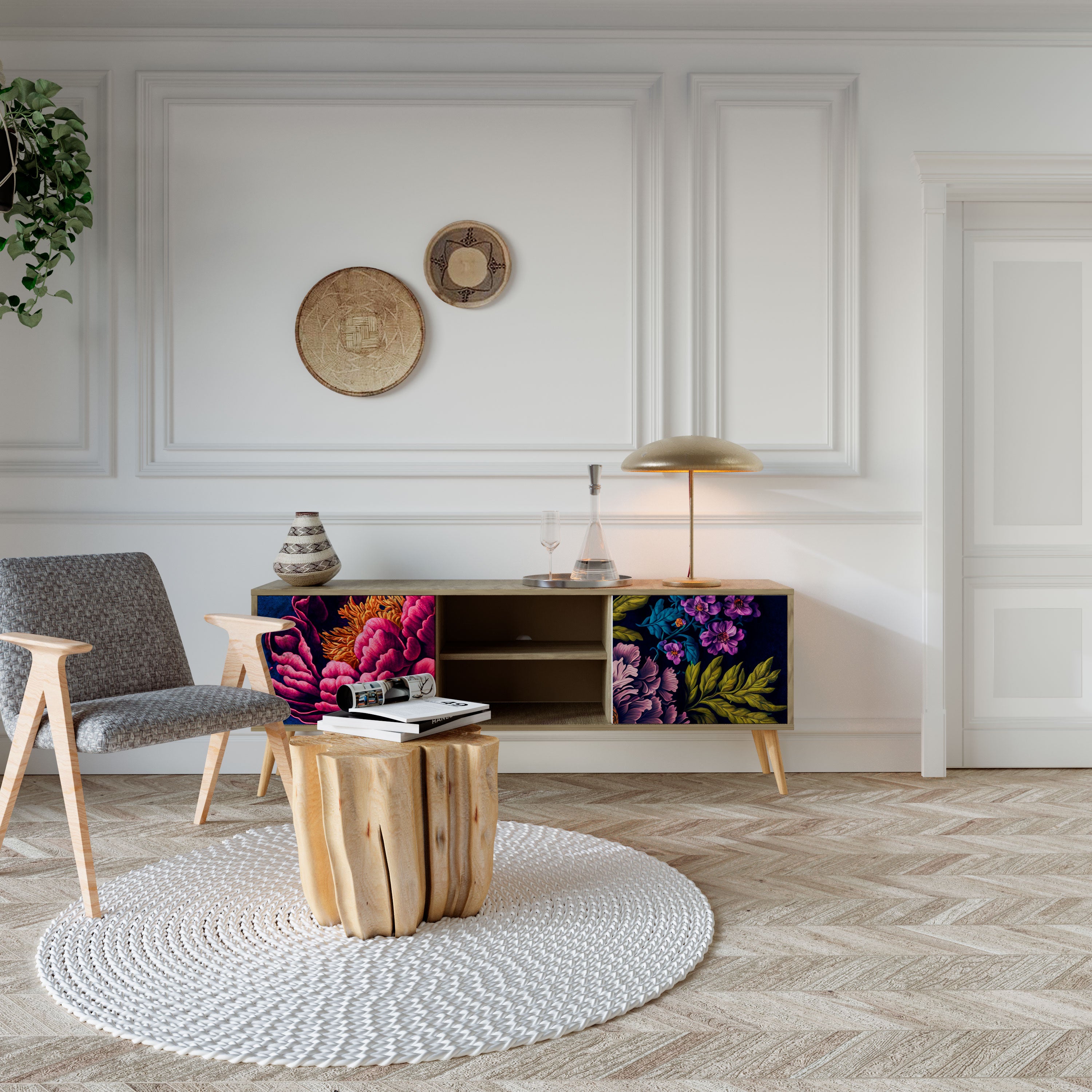 BLOOMING ELEGANCE Szafka RTV 2-drzwiowa