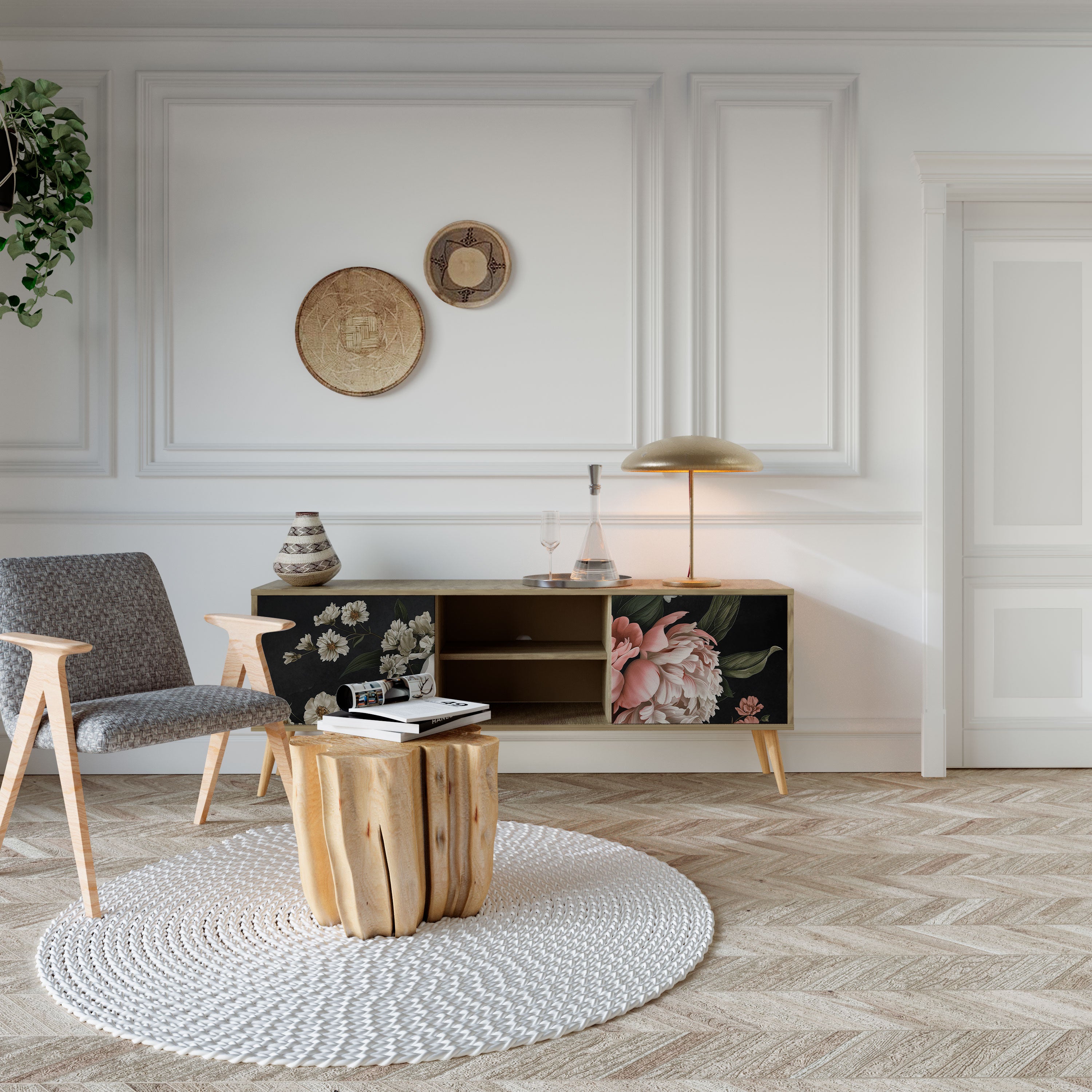 LUSH ELEGANCE Szafka RTV 2-drzwiowa