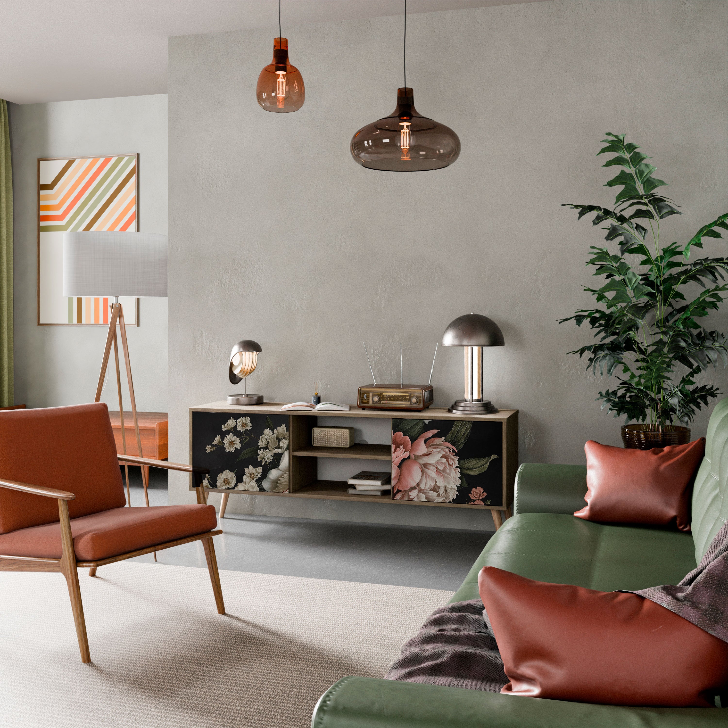 LUSH ELEGANCE Szafka RTV 2-drzwiowa