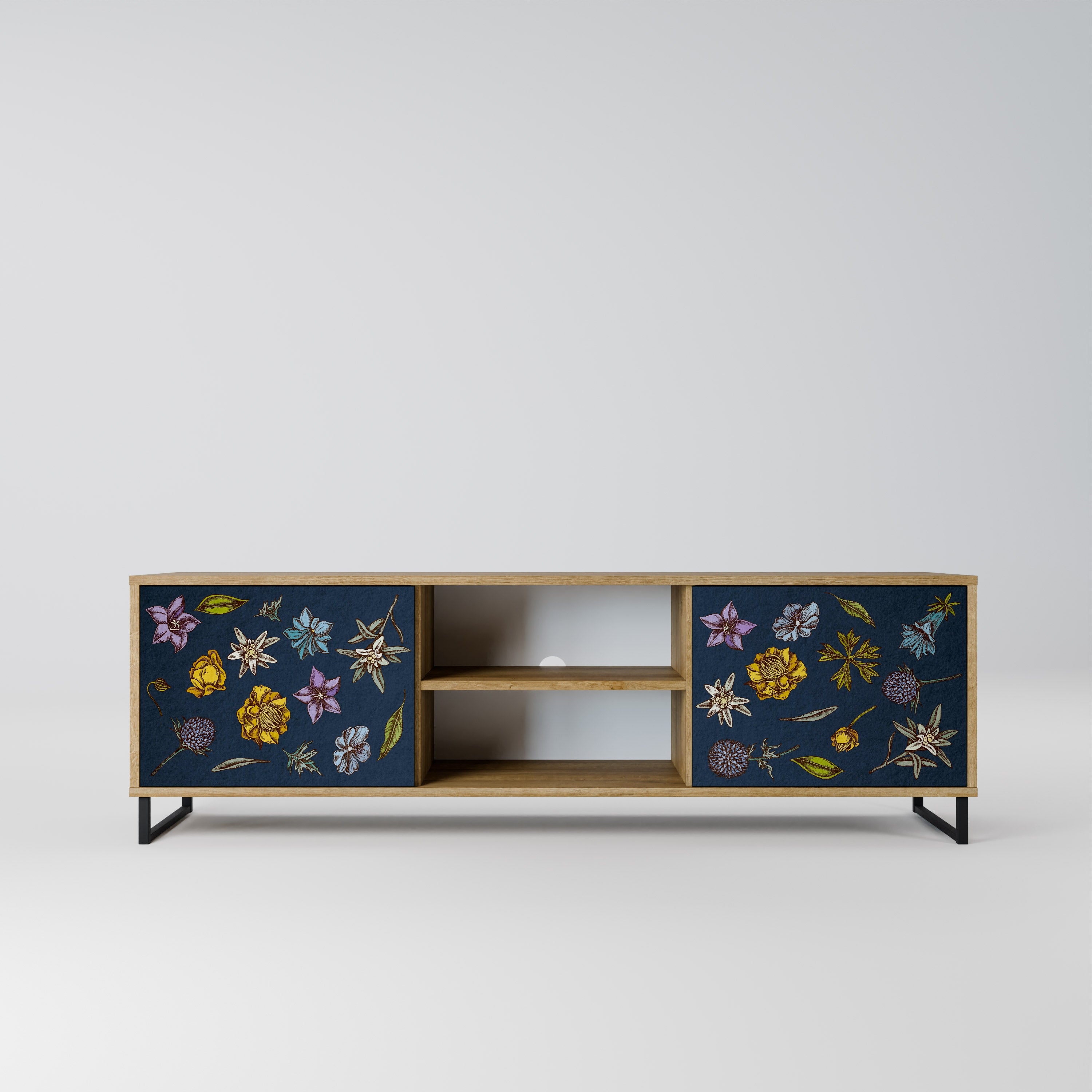 FLOWERS ON NAVY BLUE Szafka RTV 2-drzwiowa