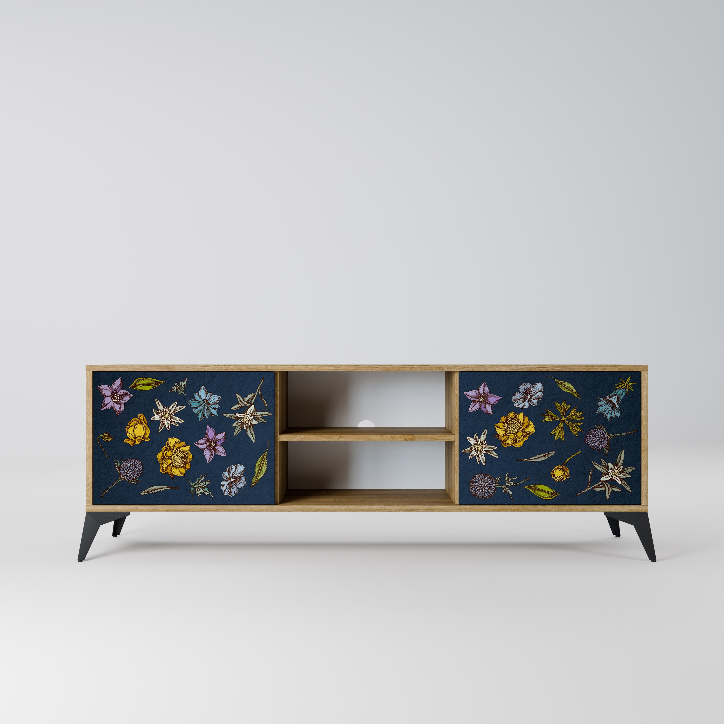FLOWERS ON NAVY BLUE Szafka RTV 2-drzwiowa