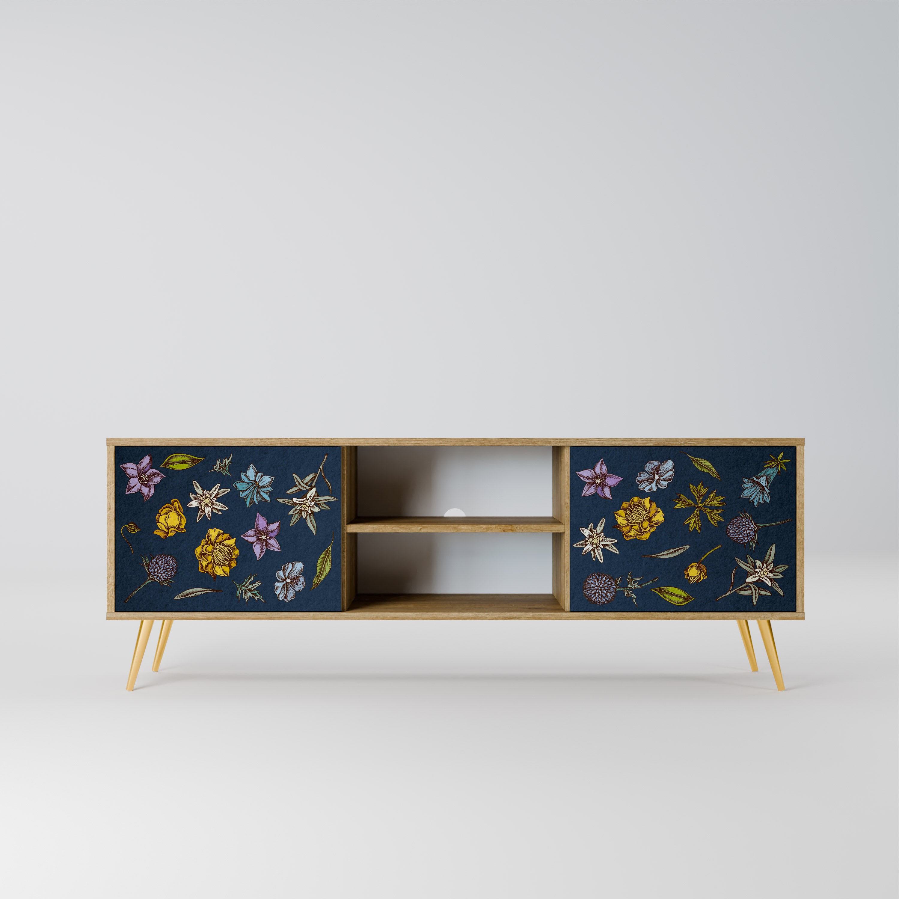 FLOWERS ON NAVY BLUE Szafka RTV 2-drzwiowa