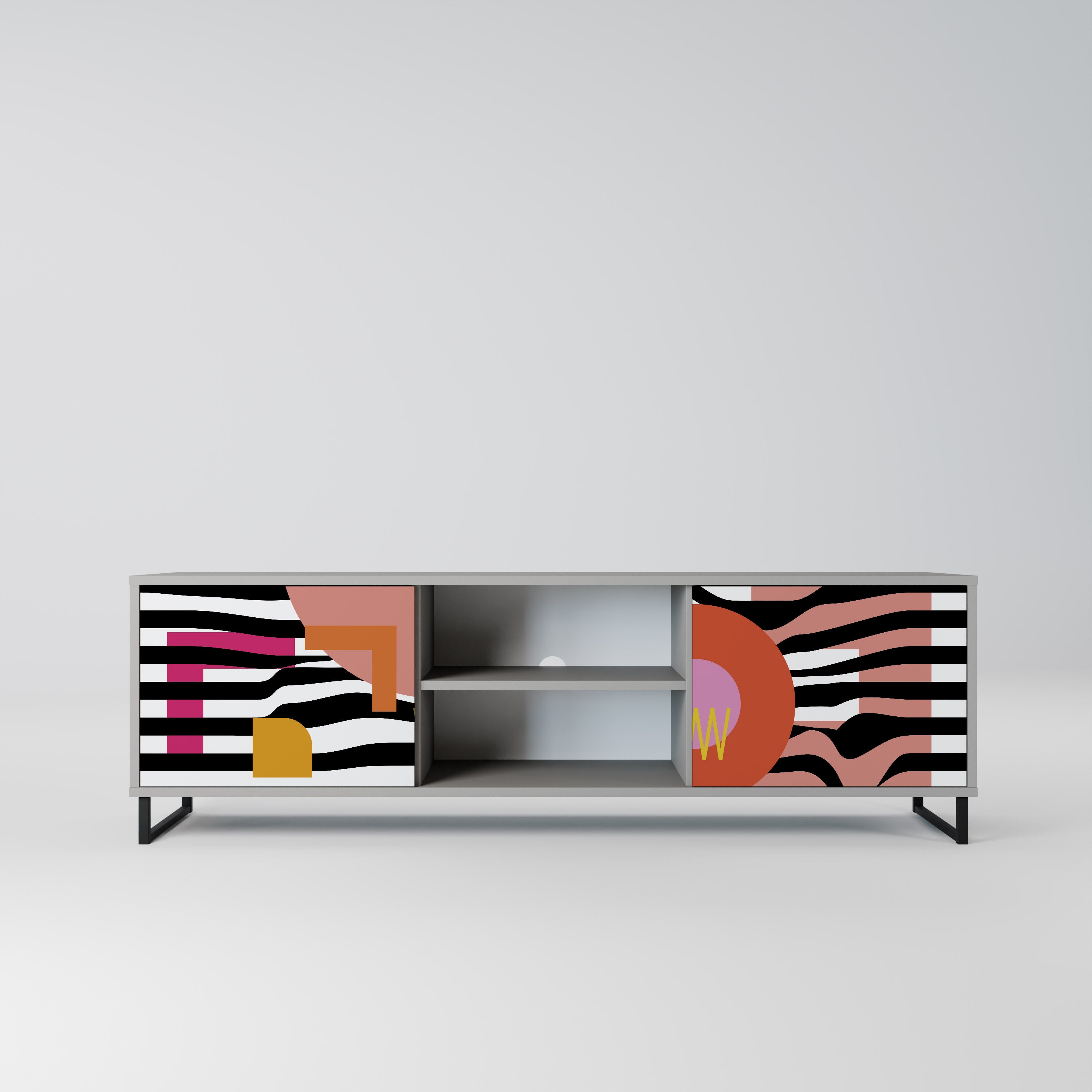 CHROMATIC ABSTRACT Szafka RTV 2-drzwiowa korpus Szary