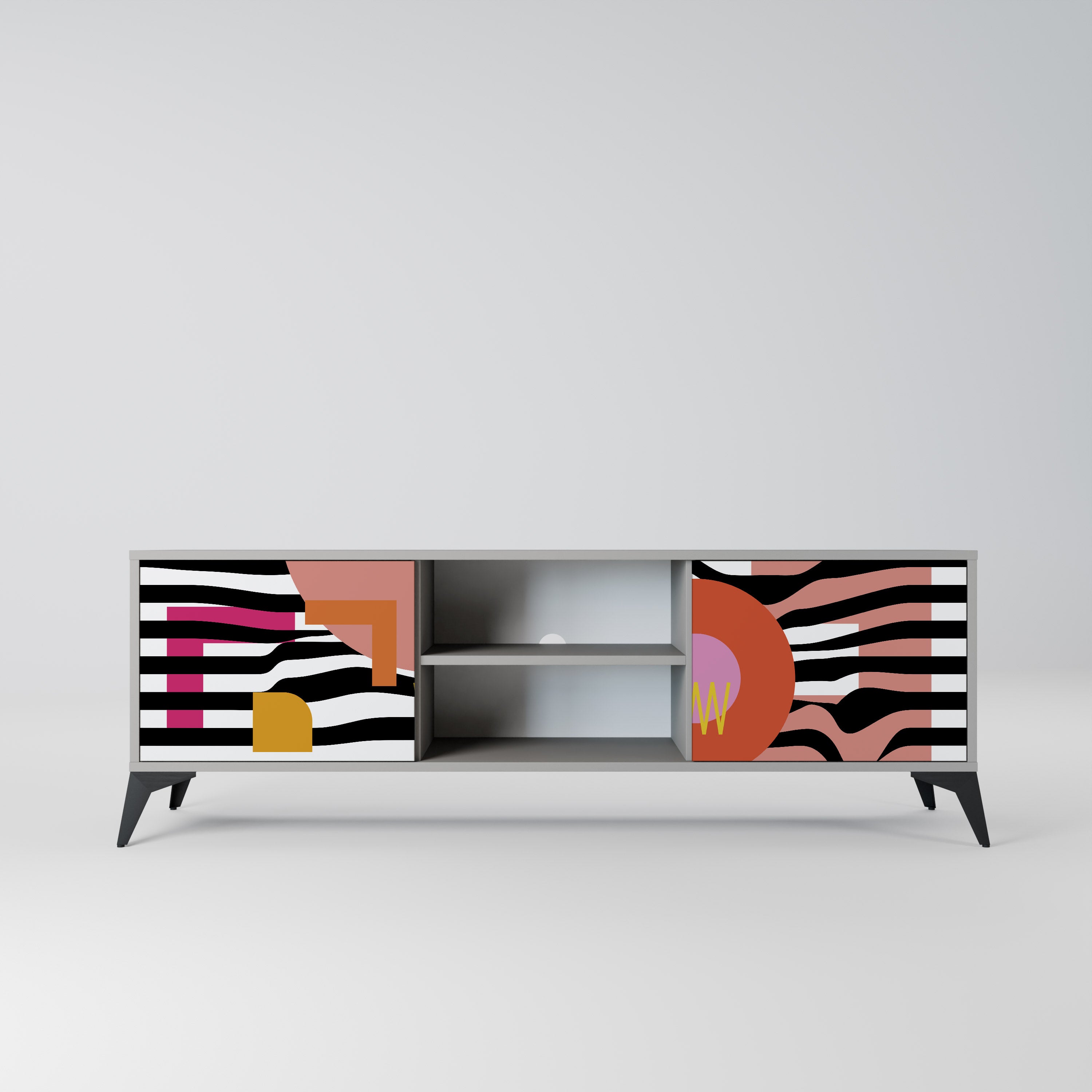 CHROMATIC ABSTRACT Szafka RTV 2-drzwiowa korpus Szary
