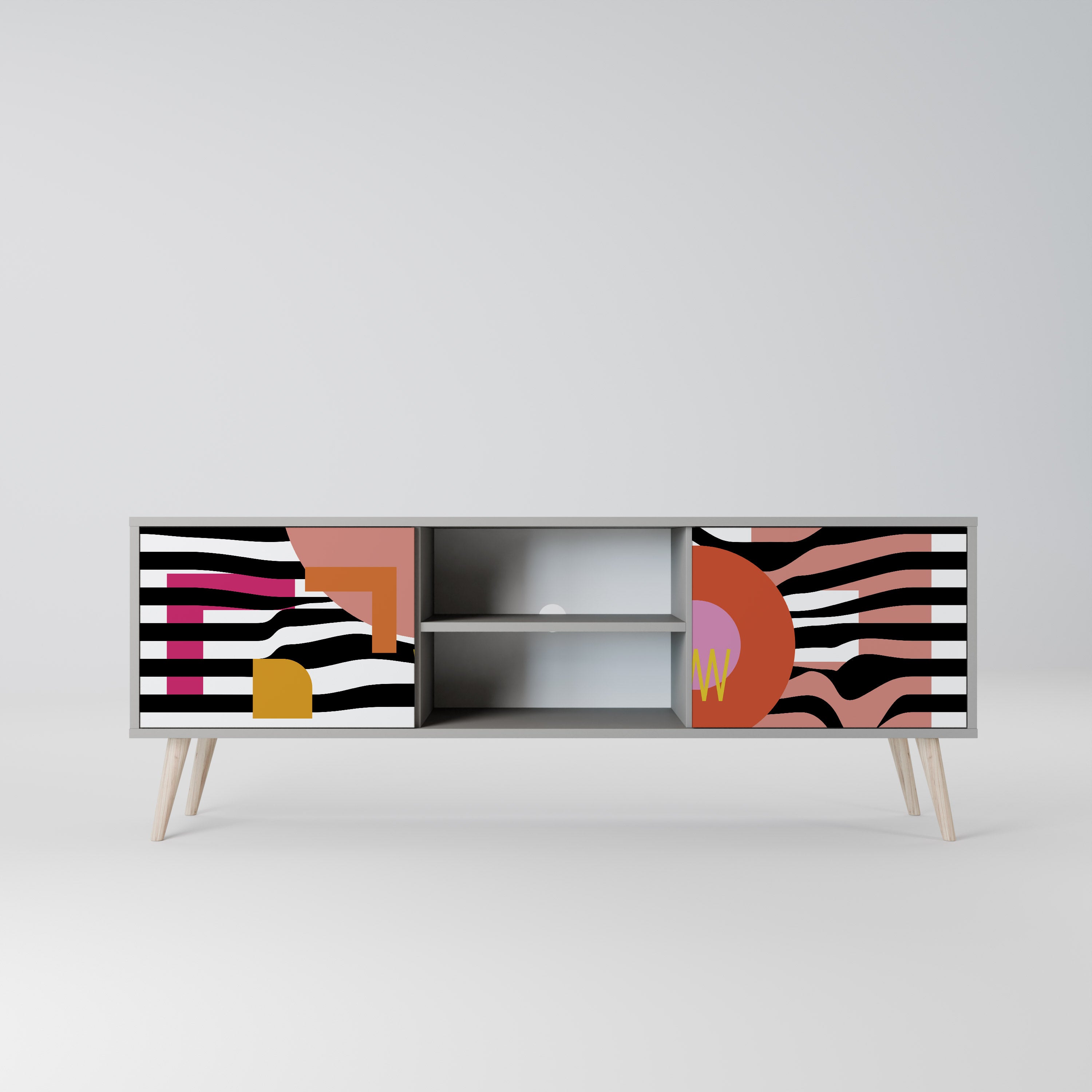 CHROMATIC ABSTRACT Szafka RTV 2-drzwiowa korpus Szary