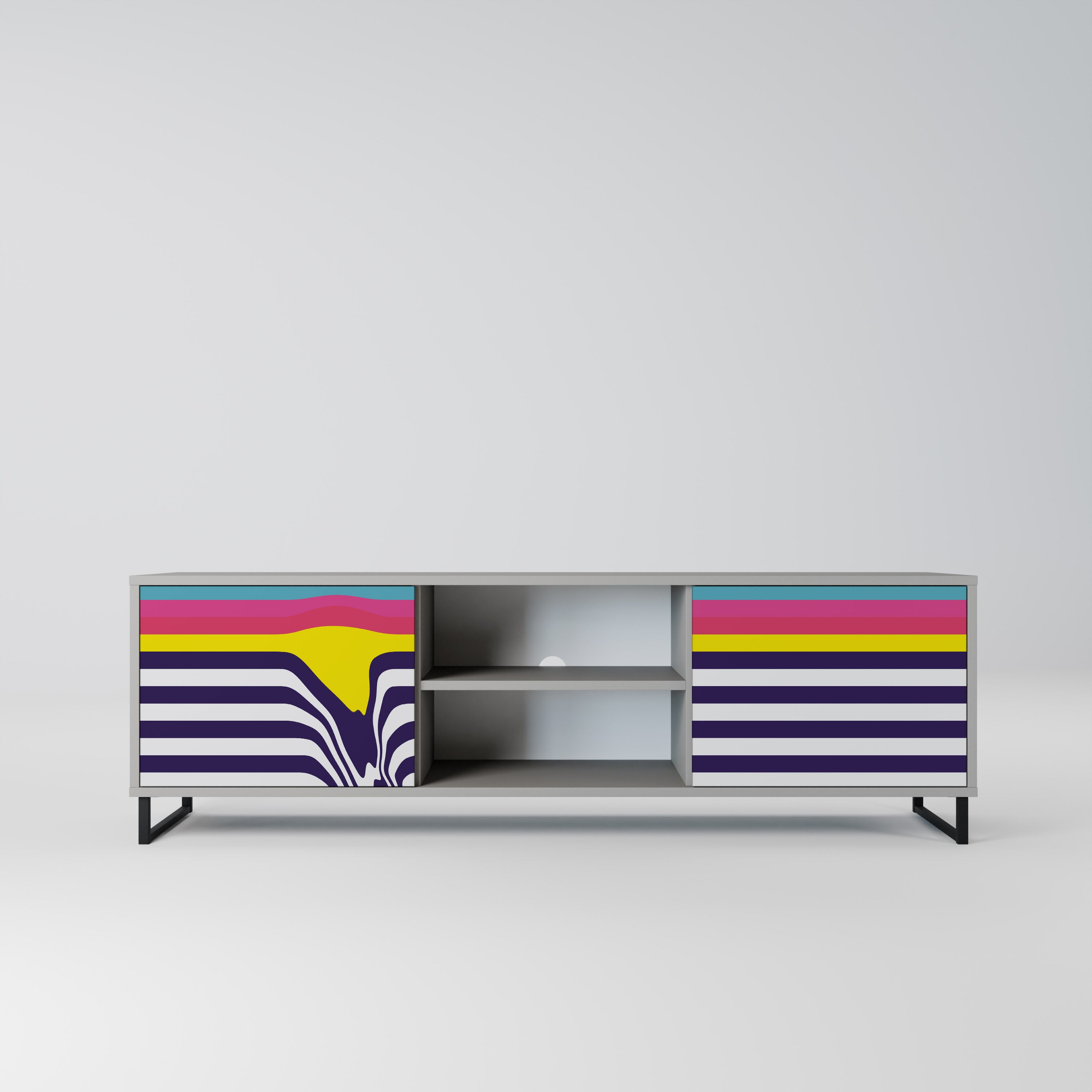 COLORFUL DIVERSION Szafka RTV 2-drzwiowa korpus Szary