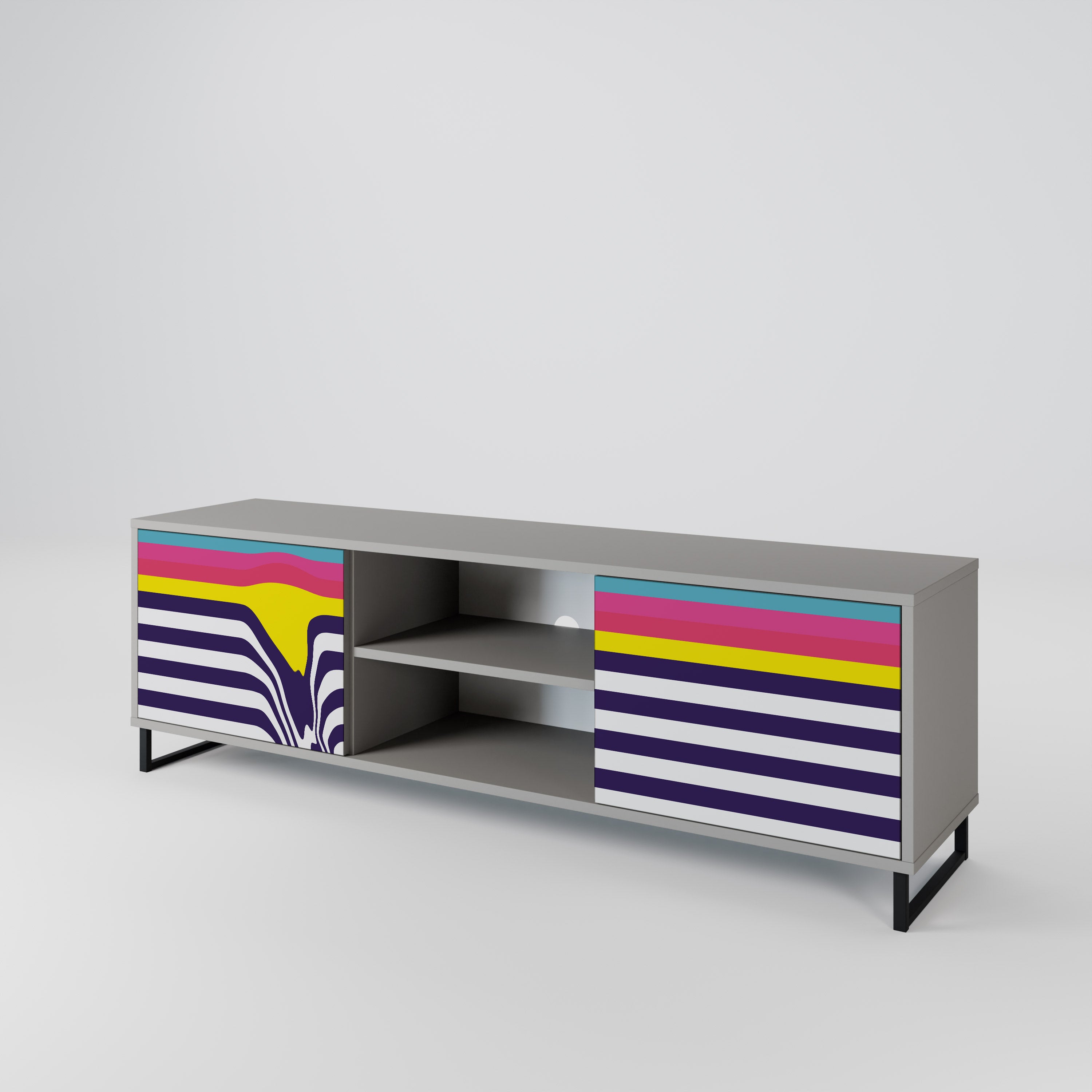 COLORFUL DIVERSION Szafka RTV 2-drzwiowa korpus Szary