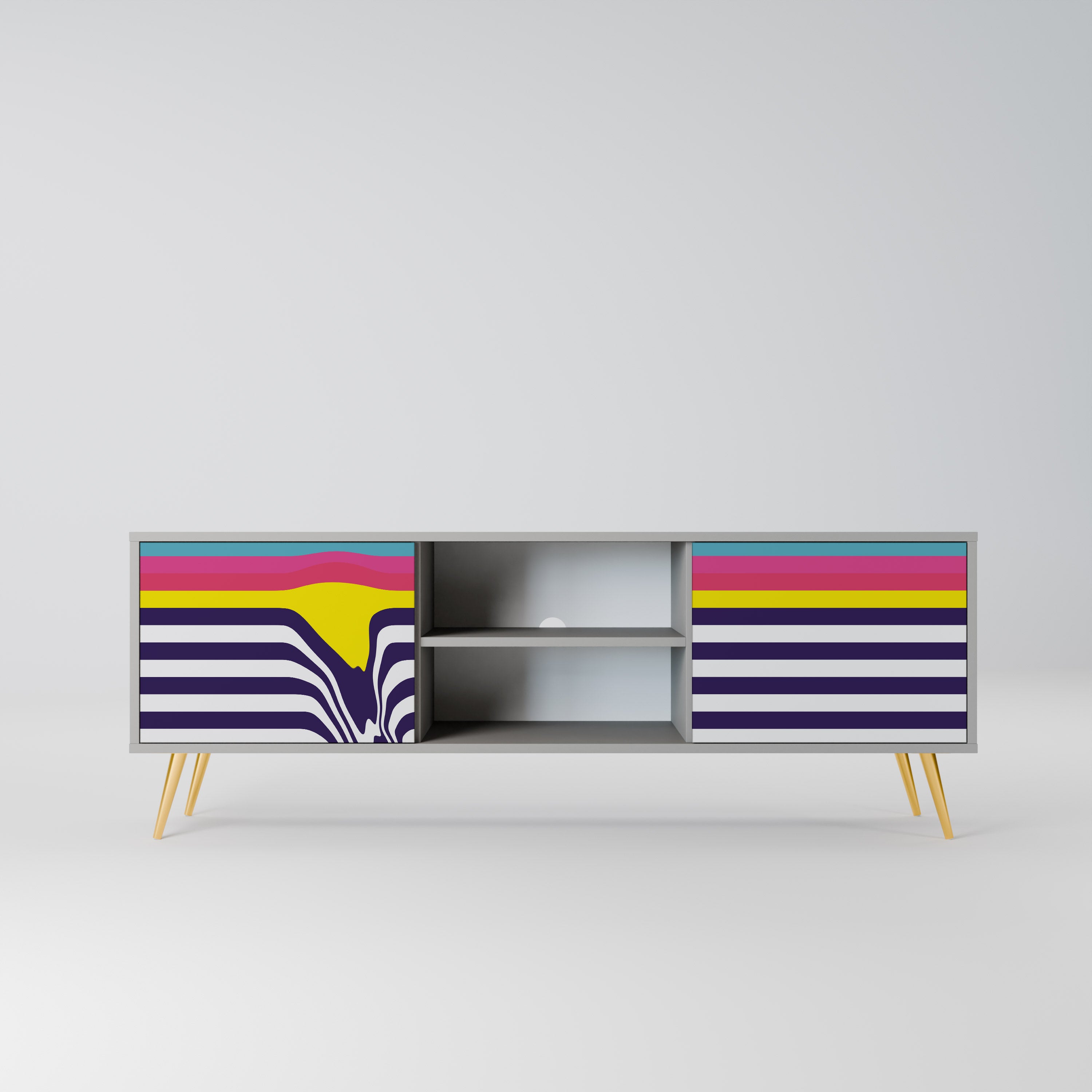 COLORFUL DIVERSION Szafka RTV 2-drzwiowa korpus Szary