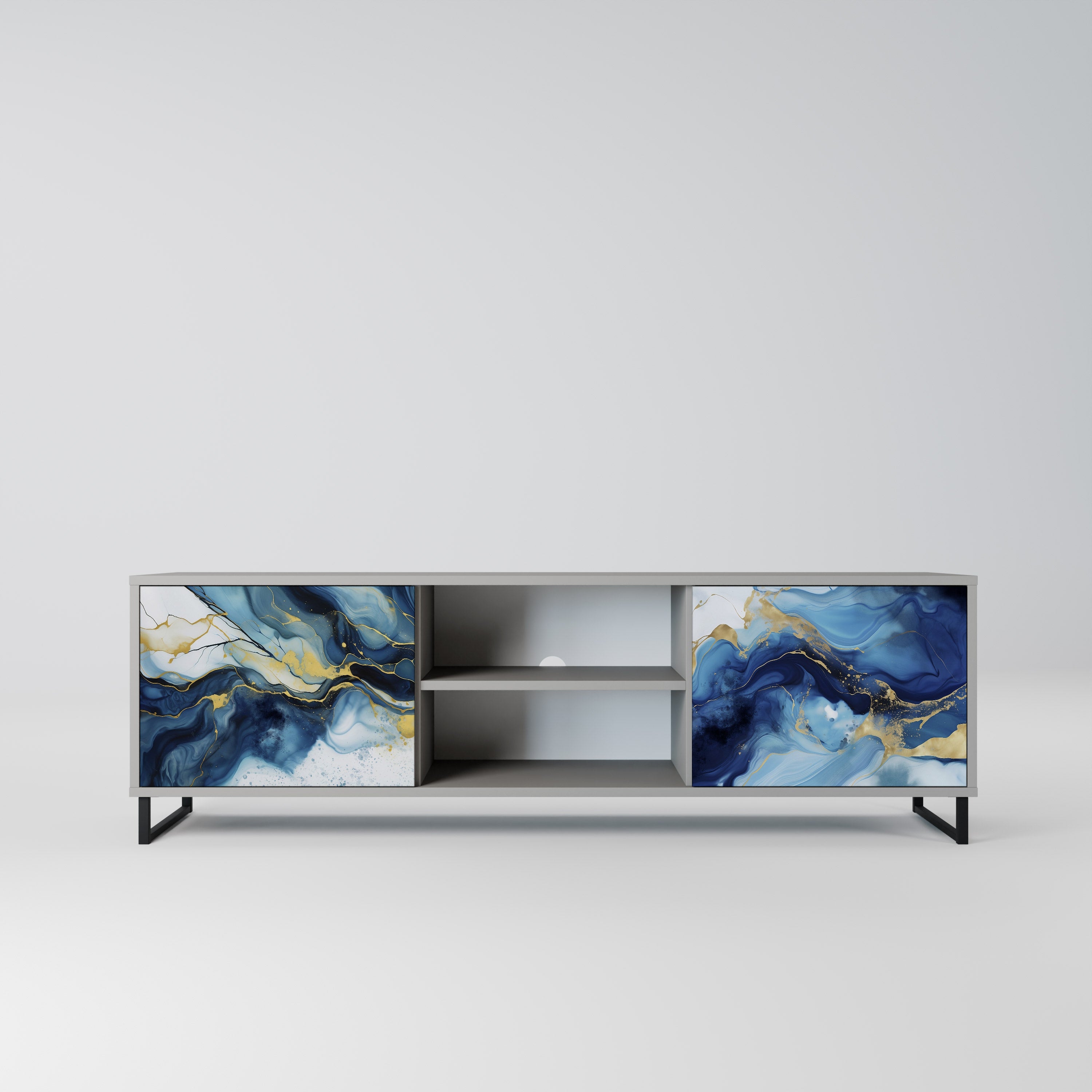 INKY MARBLE Szafka RTV 2-drzwiowa korpus Szary