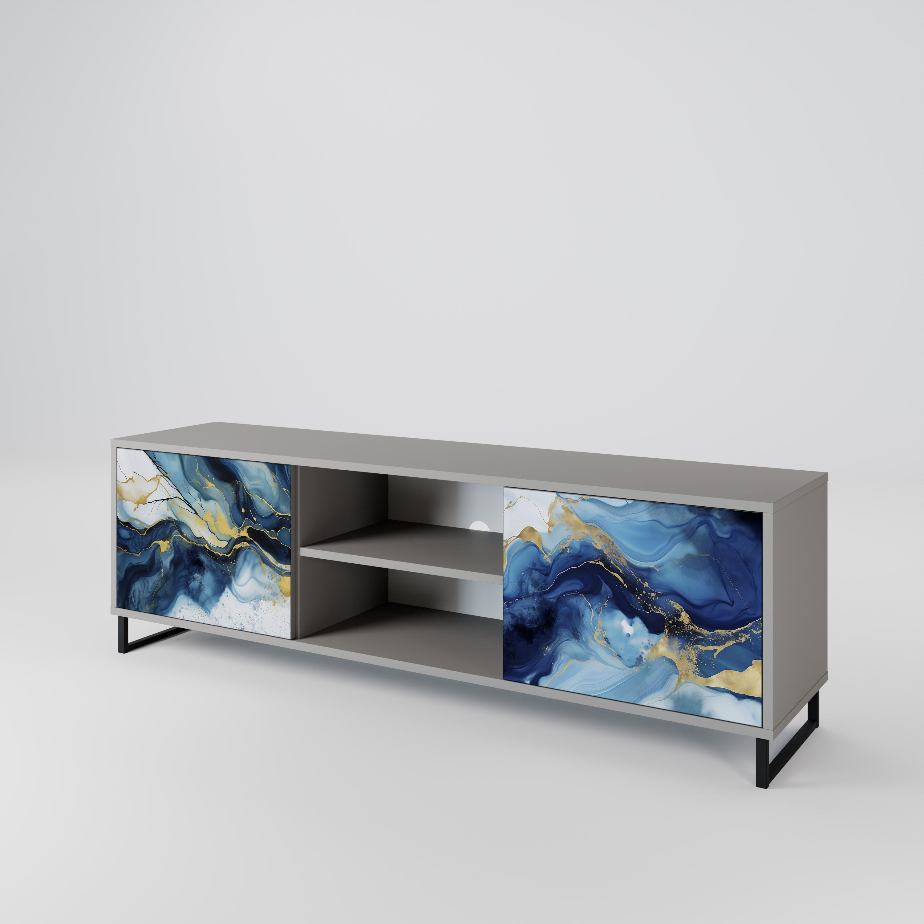 INKY MARBLE Szafka RTV 2-drzwiowa korpus Szary