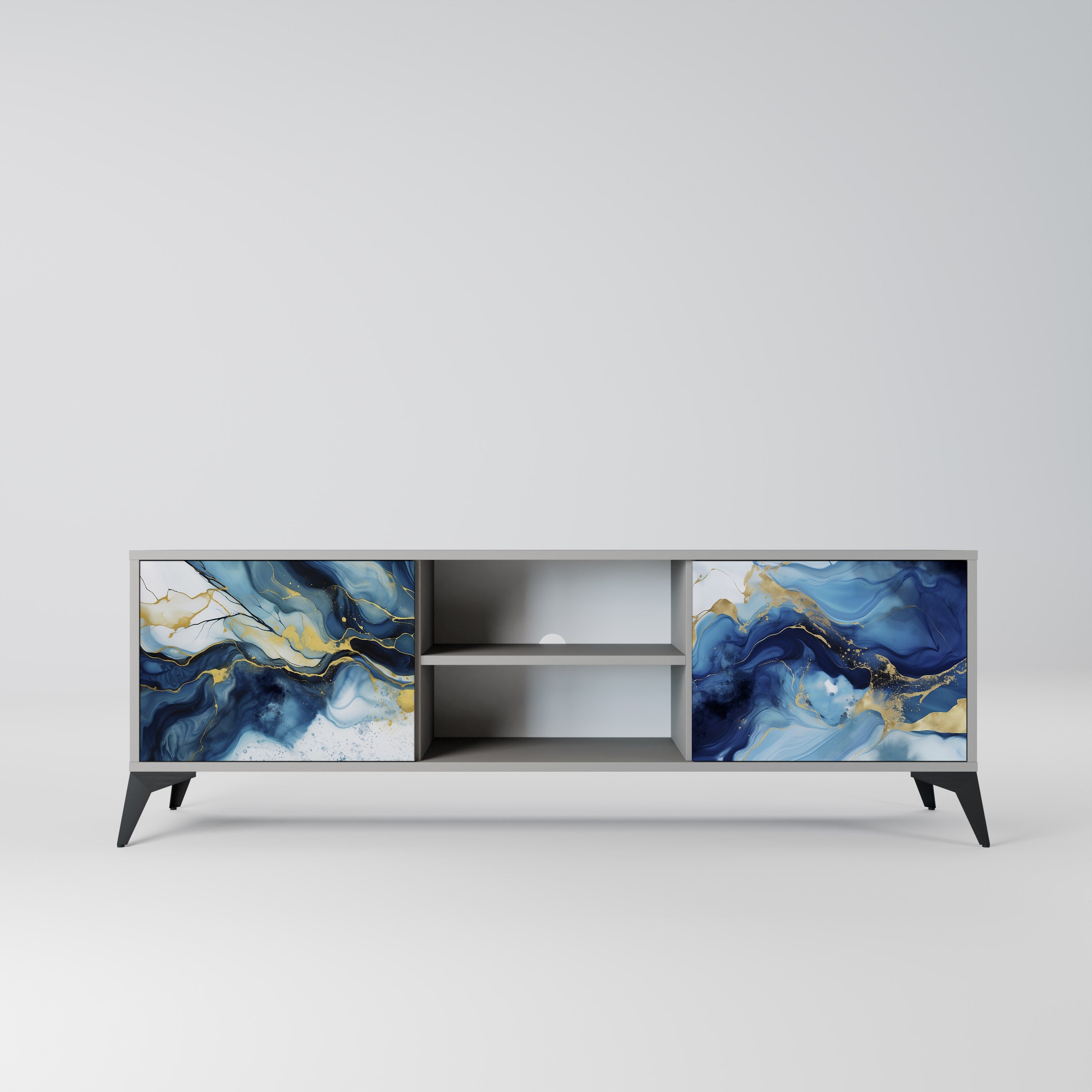 INKY MARBLE Szafka RTV 2-drzwiowa korpus Szary