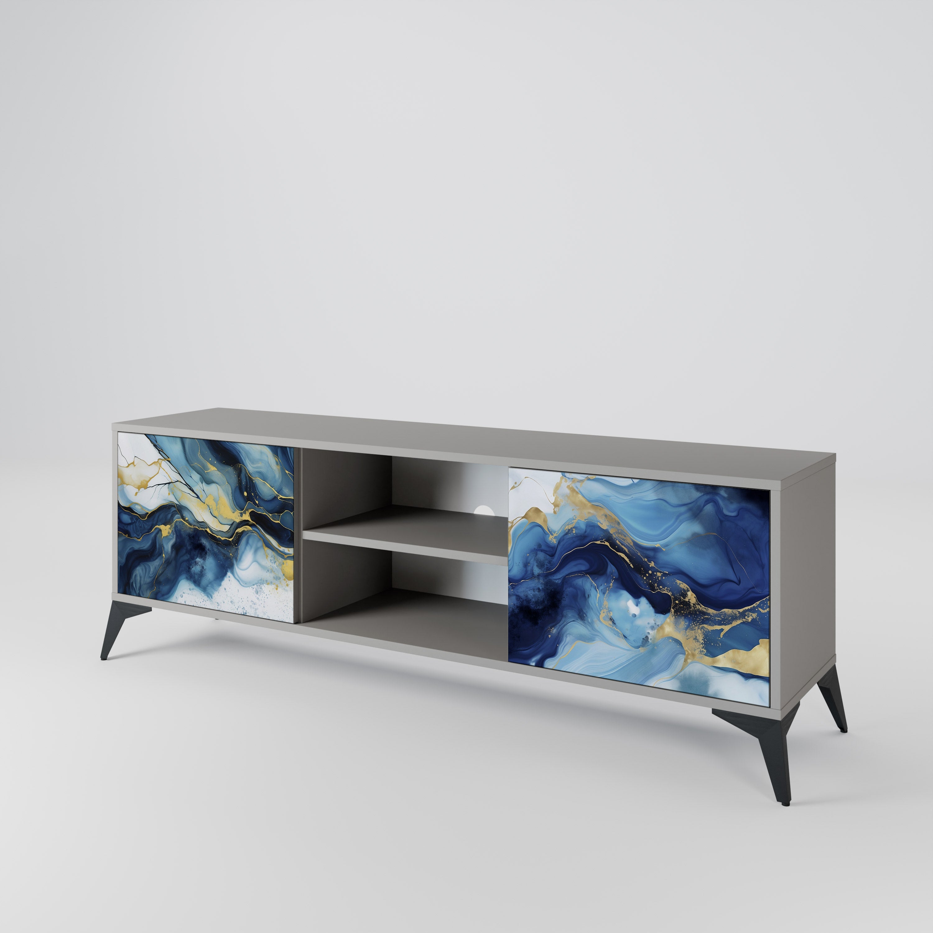 INKY MARBLE Szafka RTV 2-drzwiowa korpus Szary