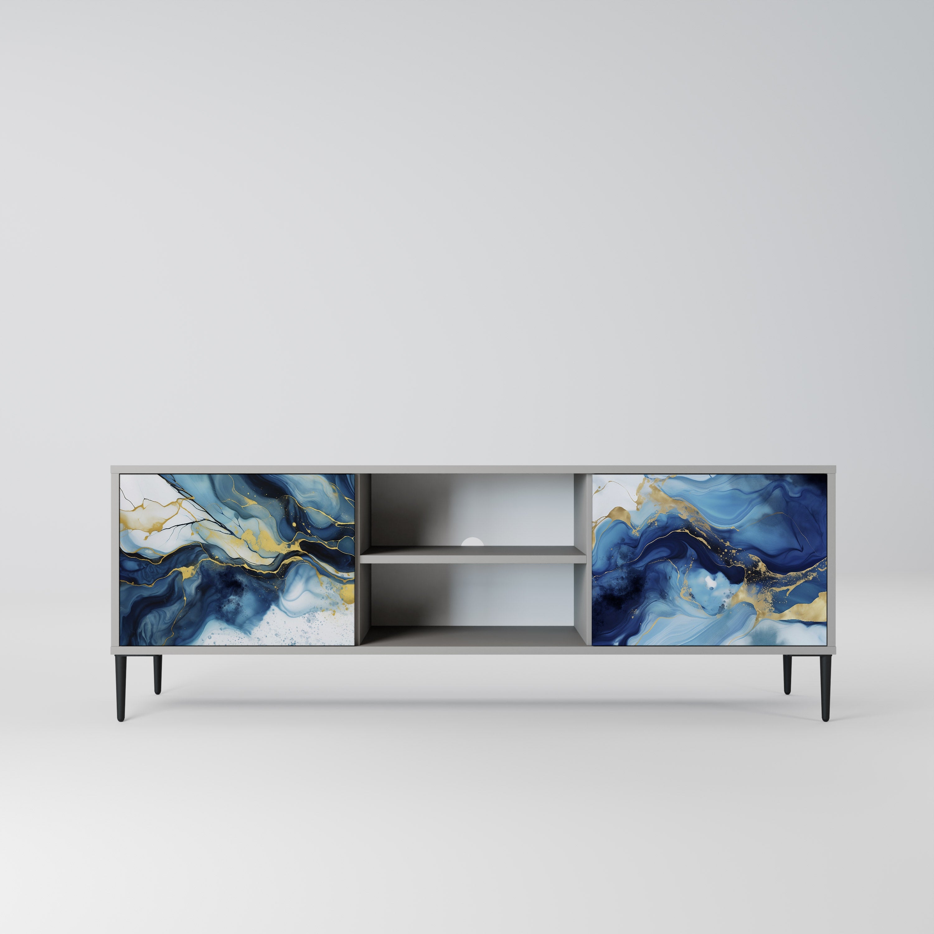 INKY MARBLE Szafka RTV 2-drzwiowa korpus Szary