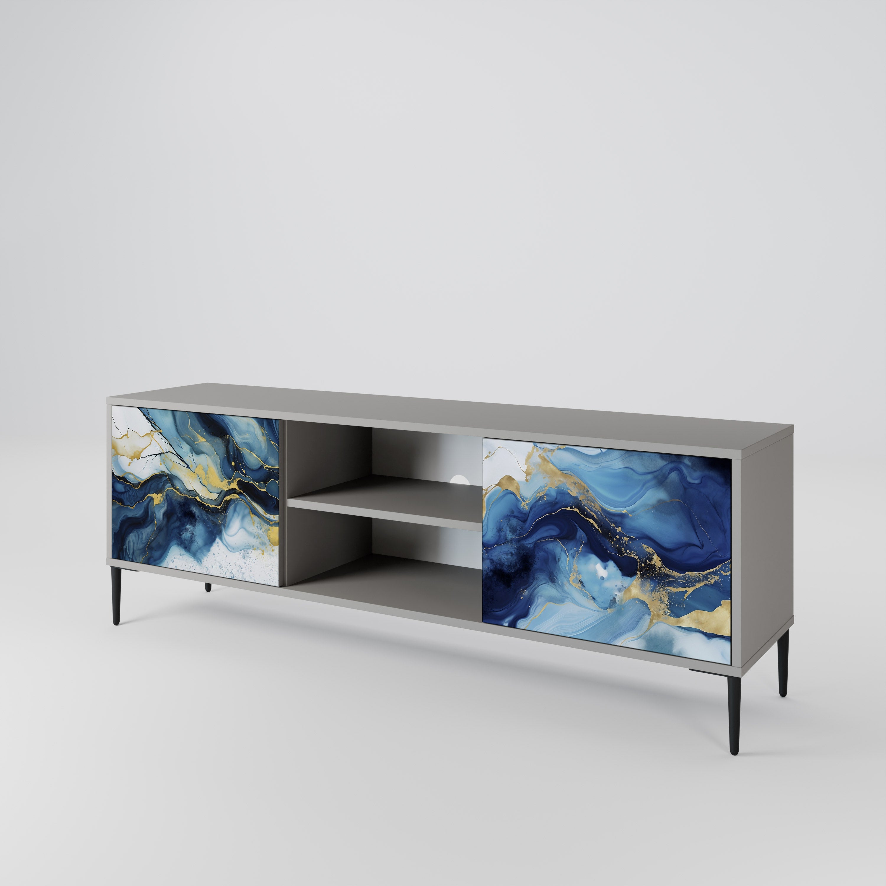 INKY MARBLE Szafka RTV 2-drzwiowa korpus Szary