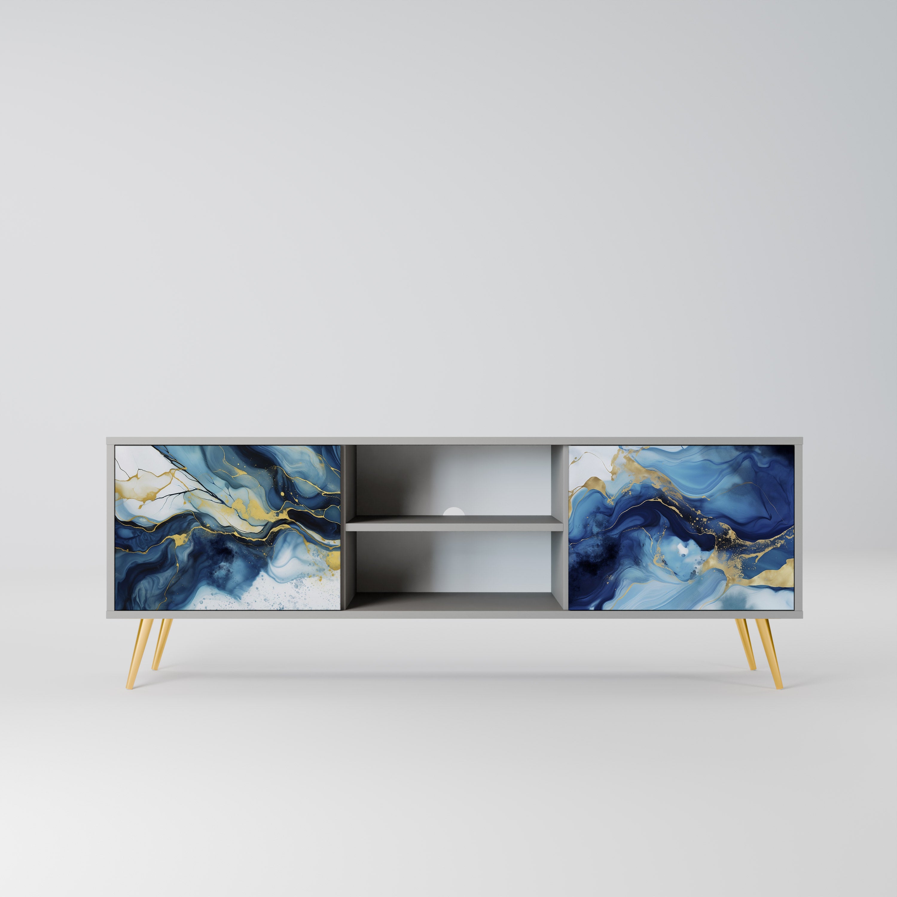 INKY MARBLE Szafka RTV 2-drzwiowa korpus Szary