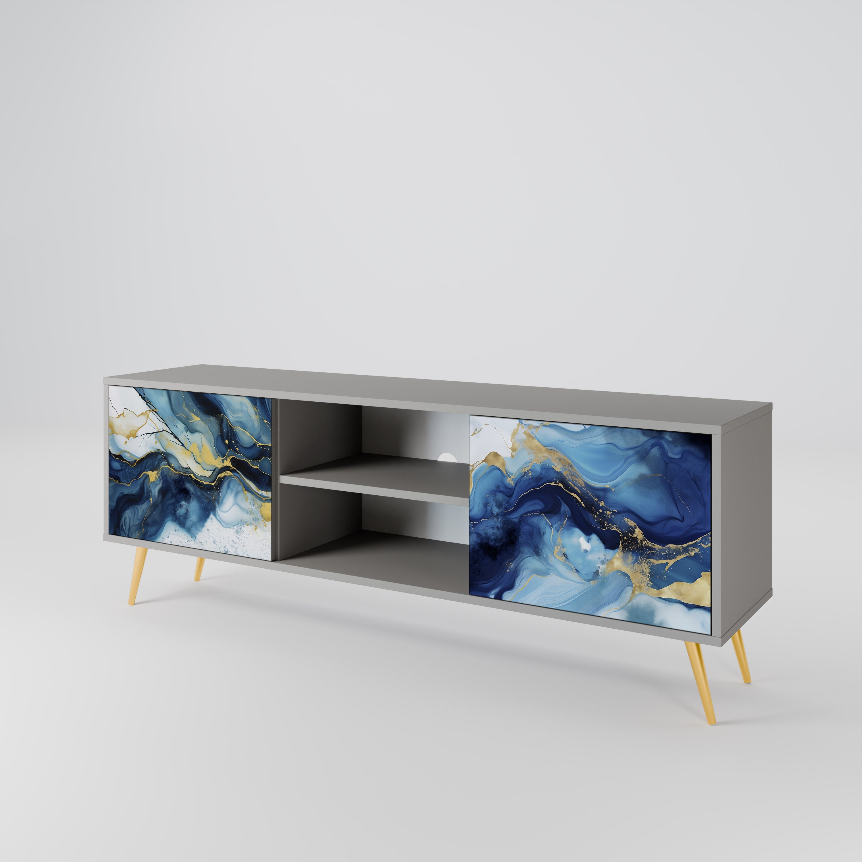 INKY MARBLE Szafka RTV 2-drzwiowa korpus Szary