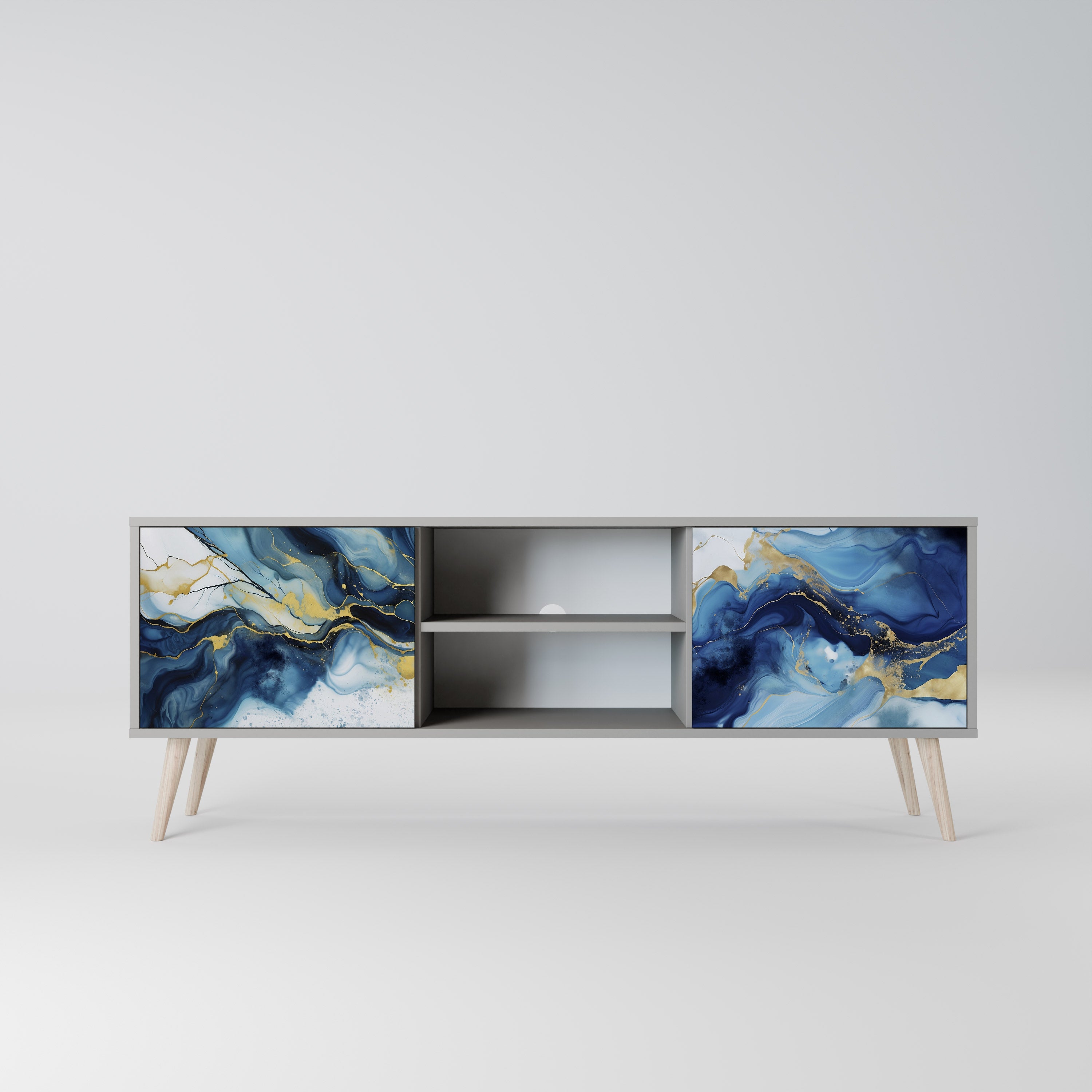 INKY MARBLE Szafka RTV 2-drzwiowa korpus Szary