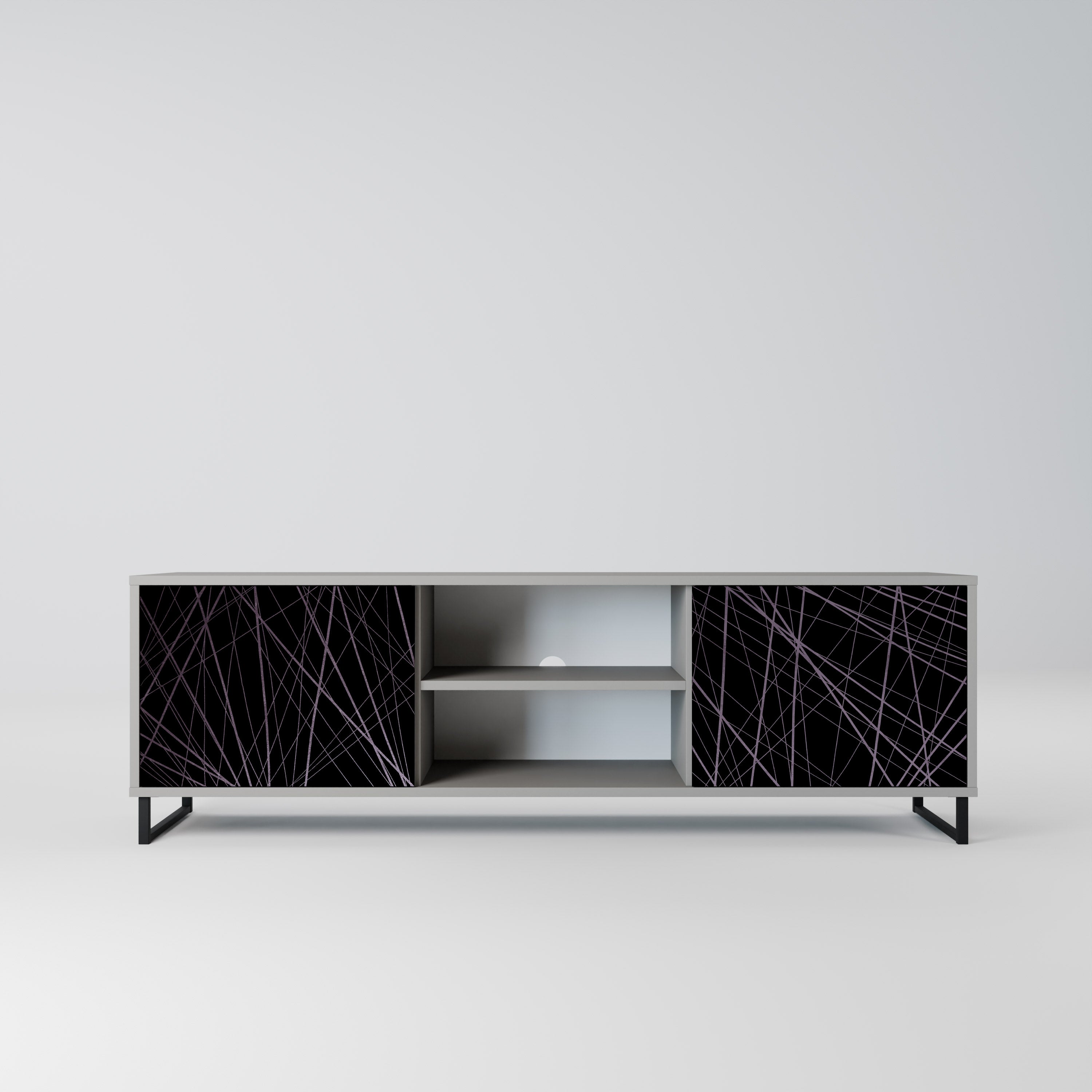 SHIMMER SPIDERGRAM Szafka RTV 2-drzwiowa korpus Szary