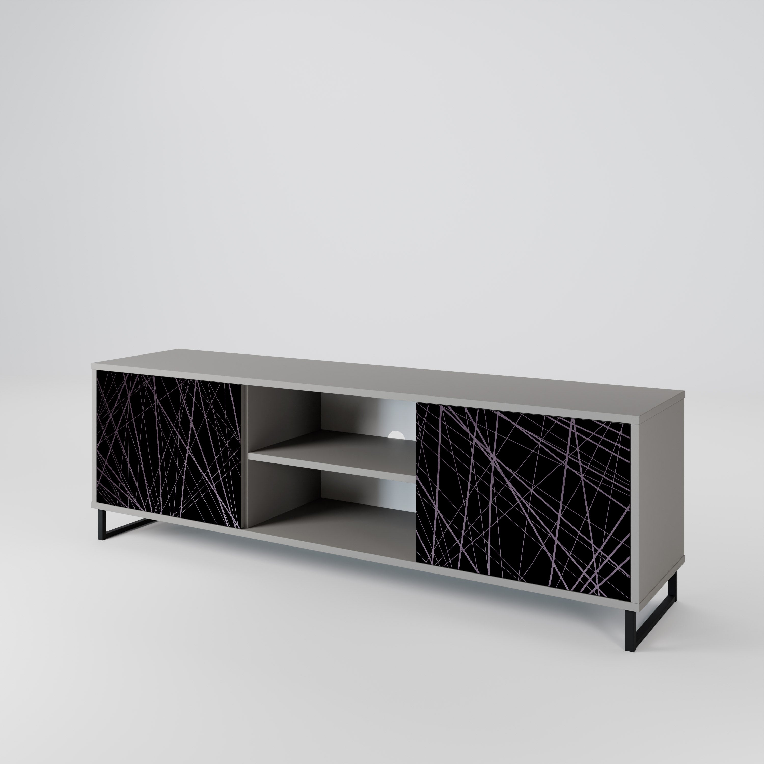 SHIMMER SPIDERGRAM Szafka RTV 2-drzwiowa korpus Szary