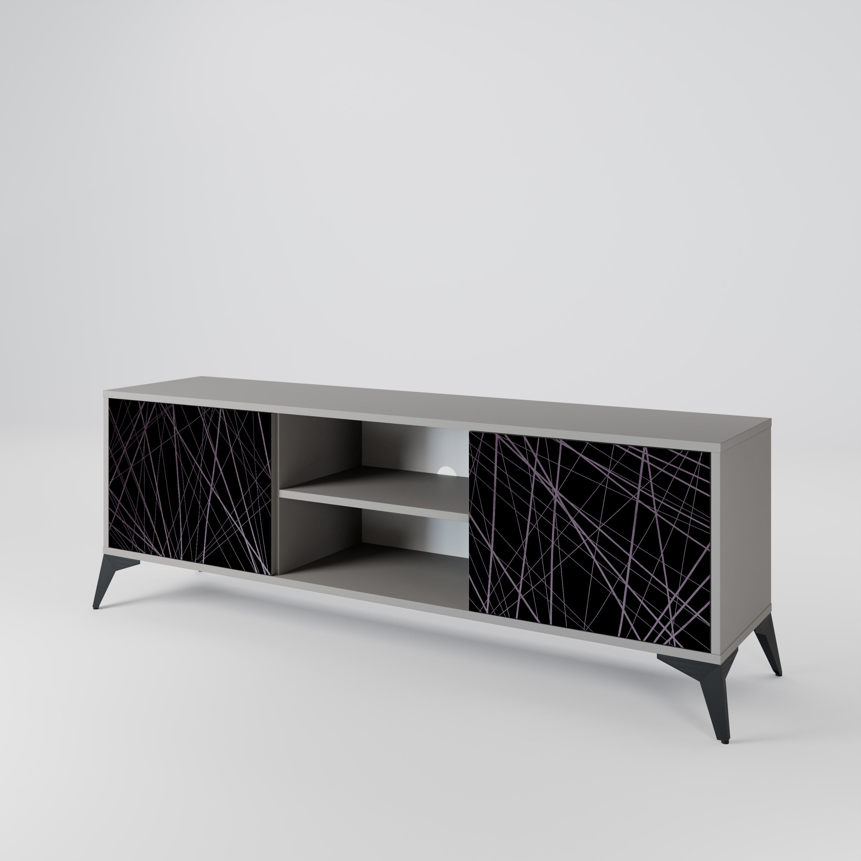 SHIMMER SPIDERGRAM Szafka RTV 2-drzwiowa korpus Szary