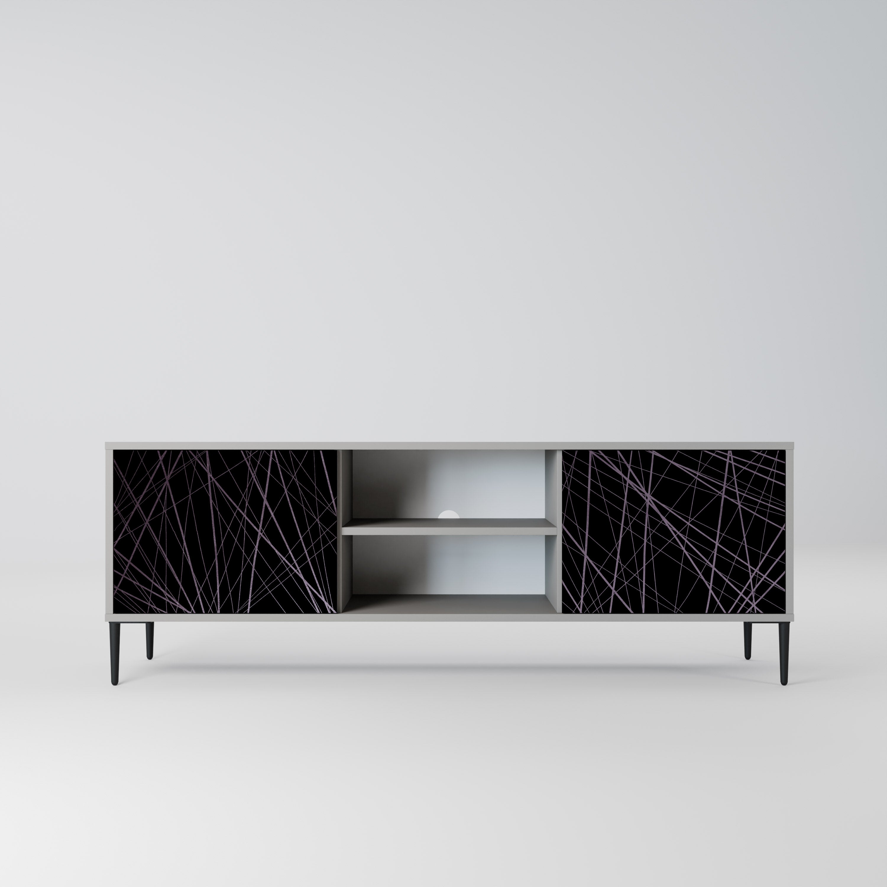 SHIMMER SPIDERGRAM Szafka RTV 2-drzwiowa korpus Szary
