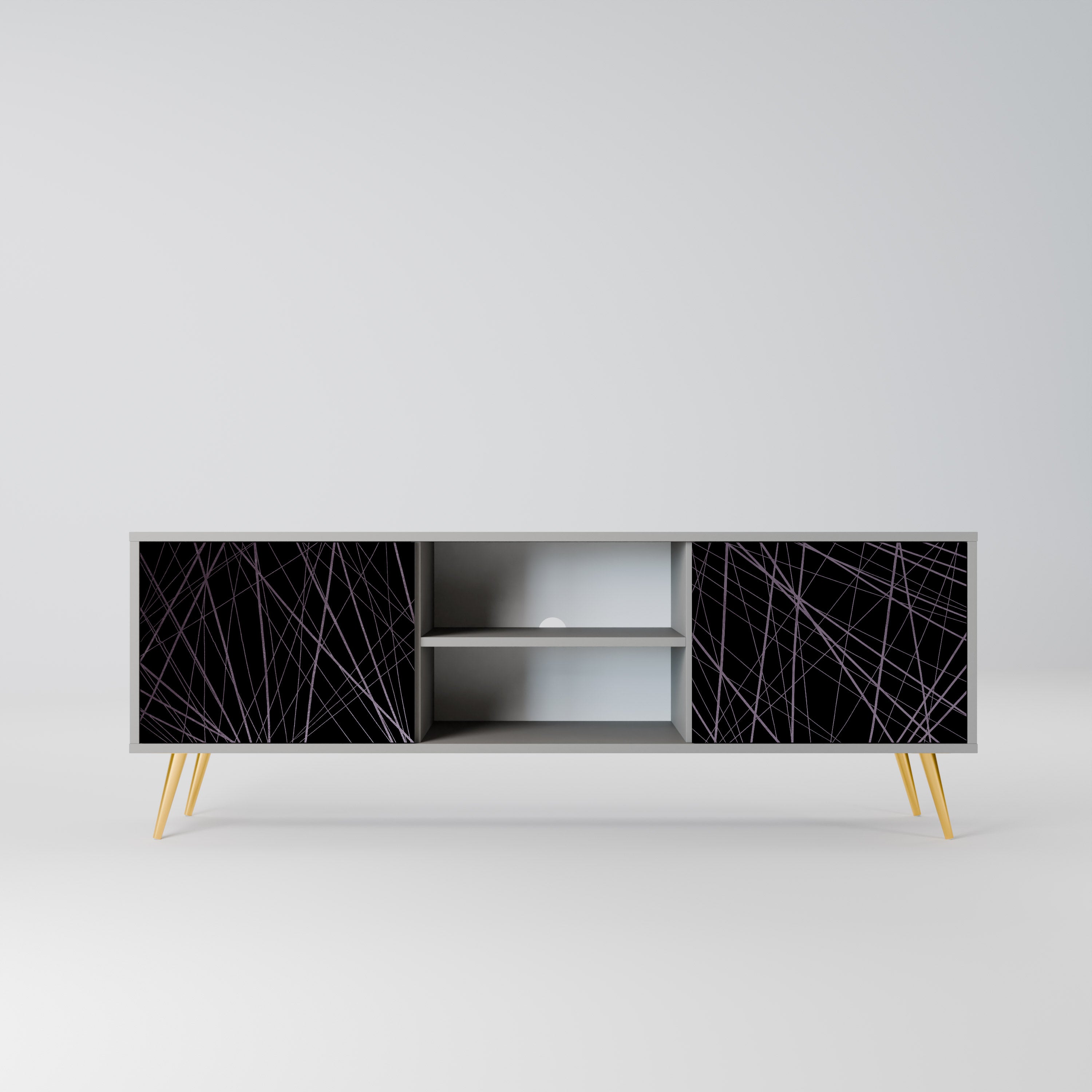 SHIMMER SPIDERGRAM Szafka RTV 2-drzwiowa korpus Szary