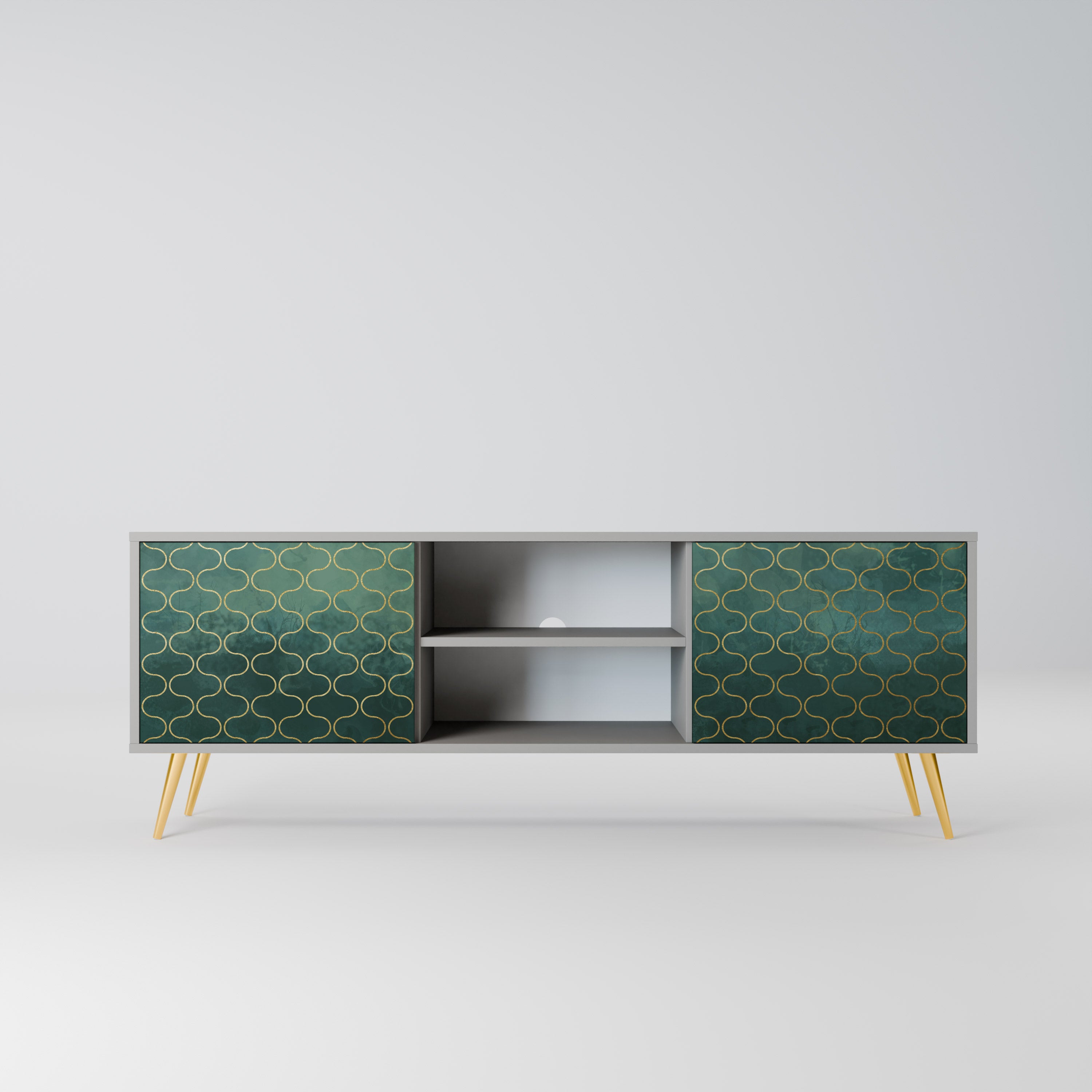 TESSELATED GREENERY Szafka RTV 2-drzwiowa korpus Szary
