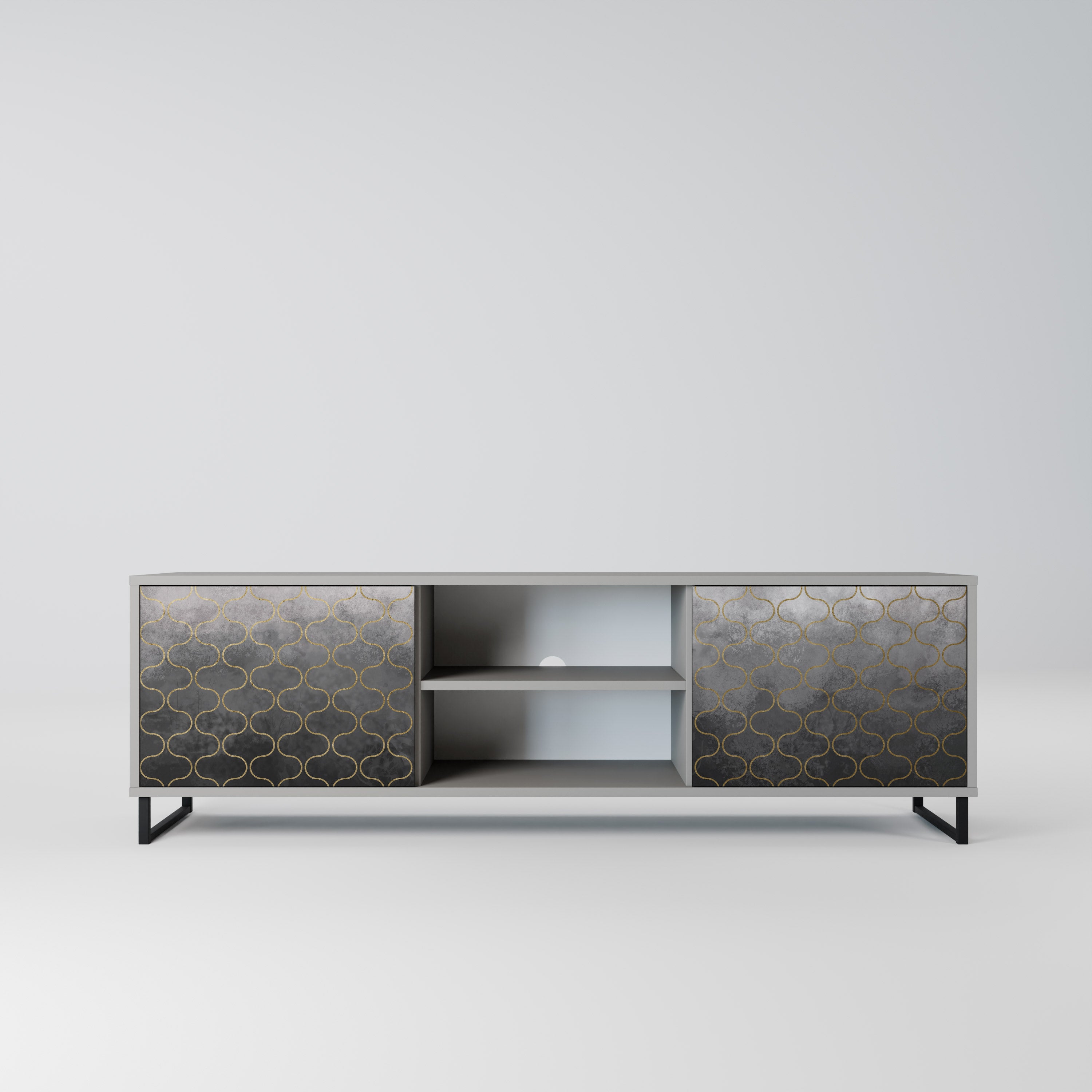 TESSELATED GRAYISH Szafka RTV 2-drzwiowa korpus Szary