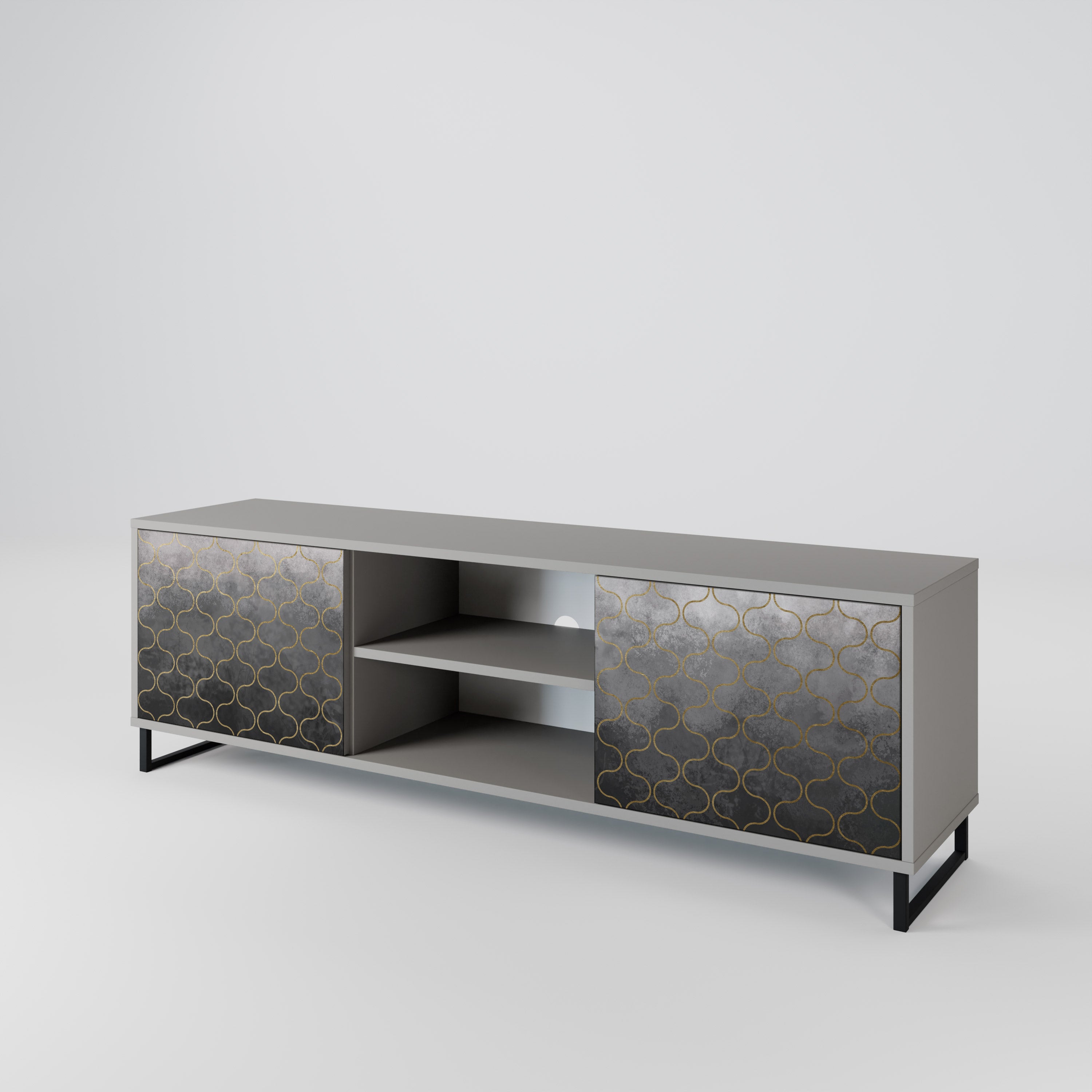 TESSELATED GRAYISH Szafka RTV 2-drzwiowa korpus Szary