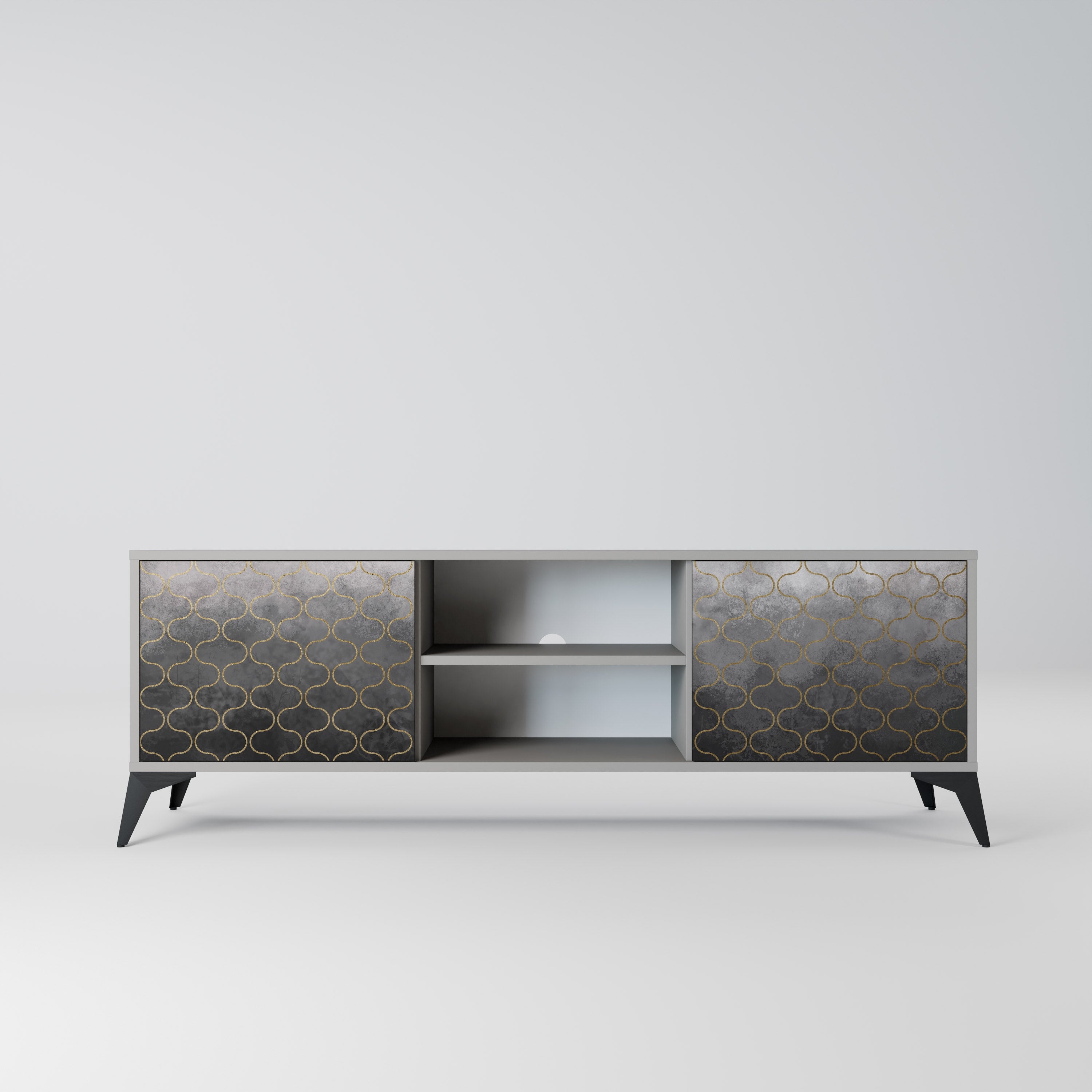 TESSELATED GRAYISH Szafka RTV 2-drzwiowa korpus Szary