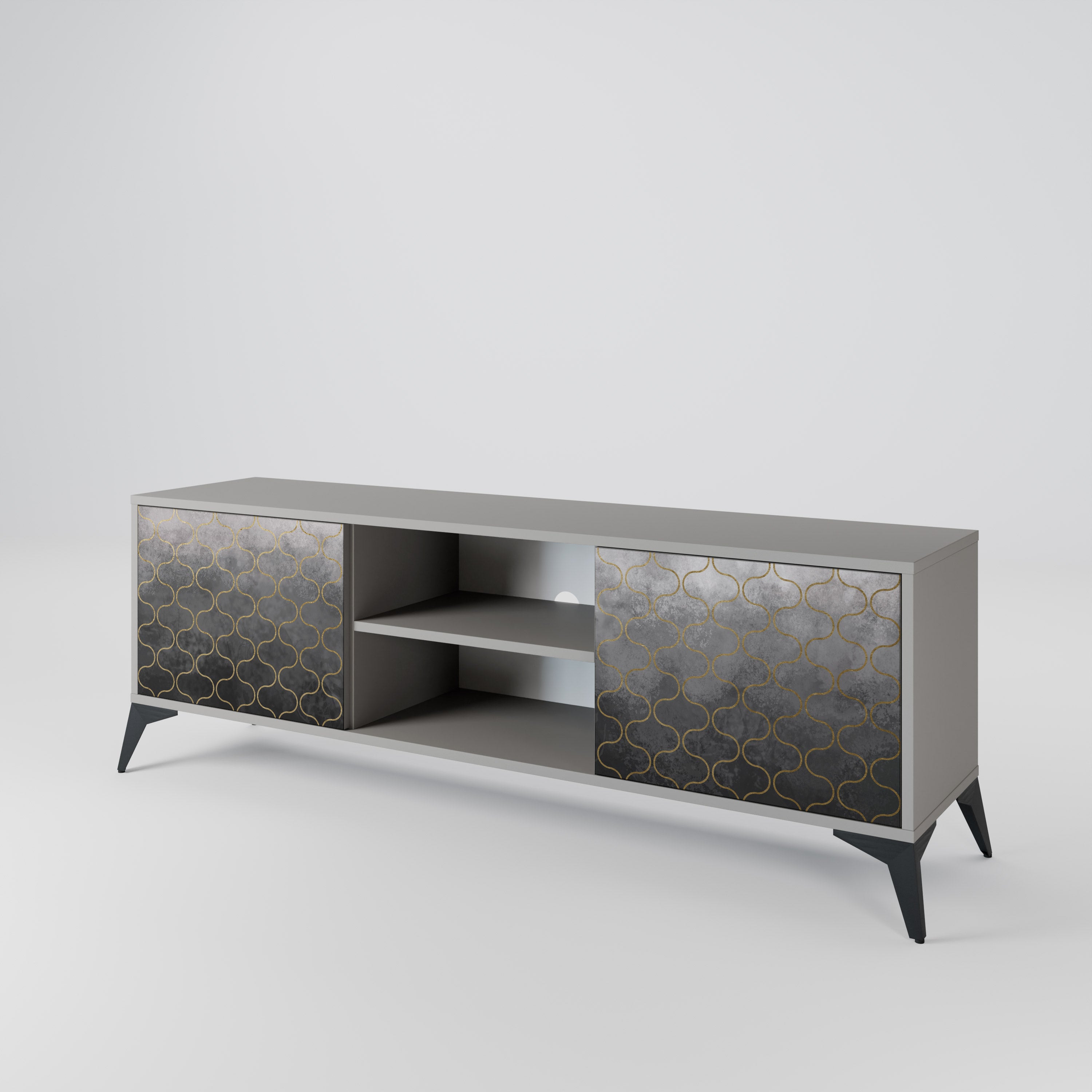 TESSELATED GRAYISH Szafka RTV 2-drzwiowa korpus Szary